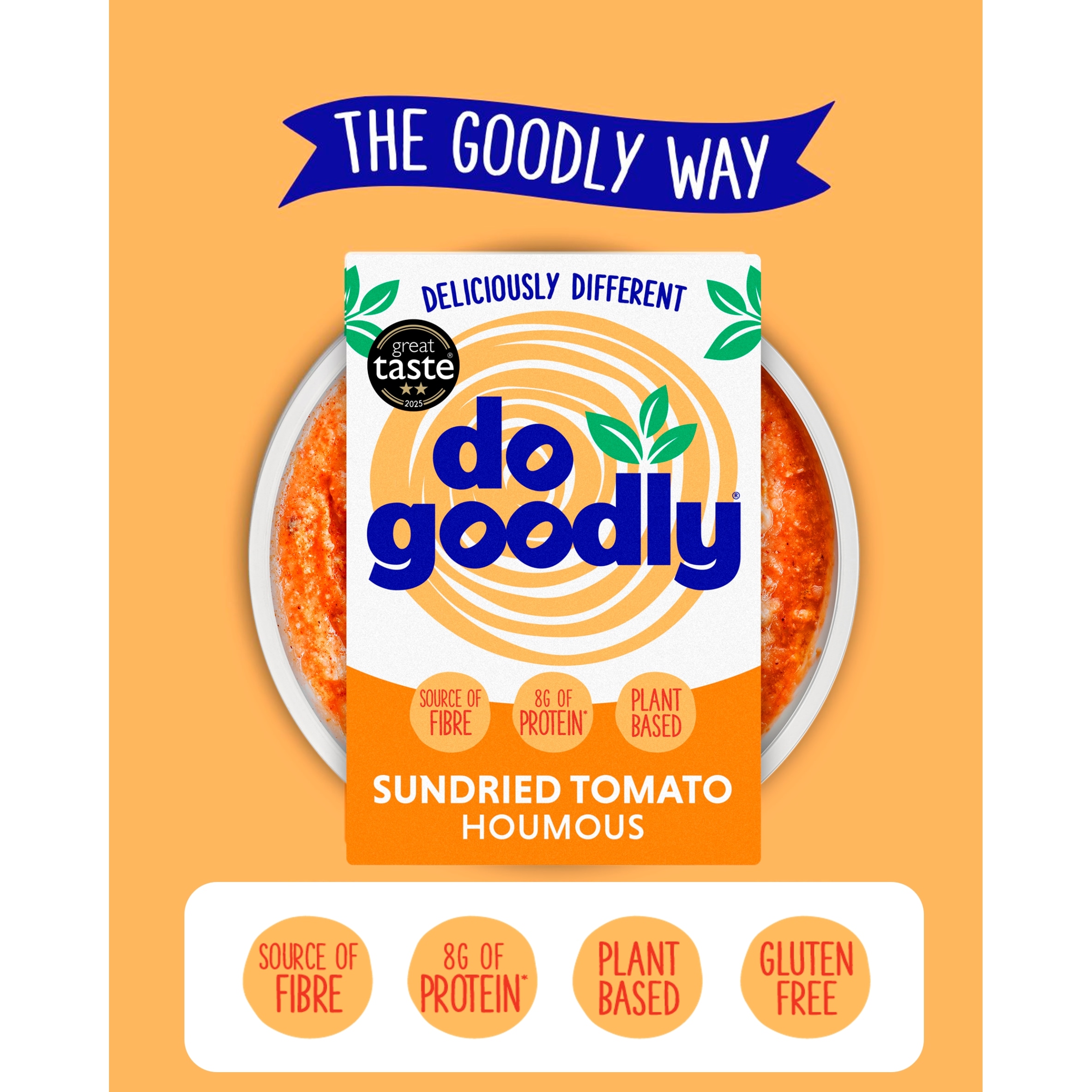 Do Goodly Sun Dried Tomato Houmous 150g thumbnail 2