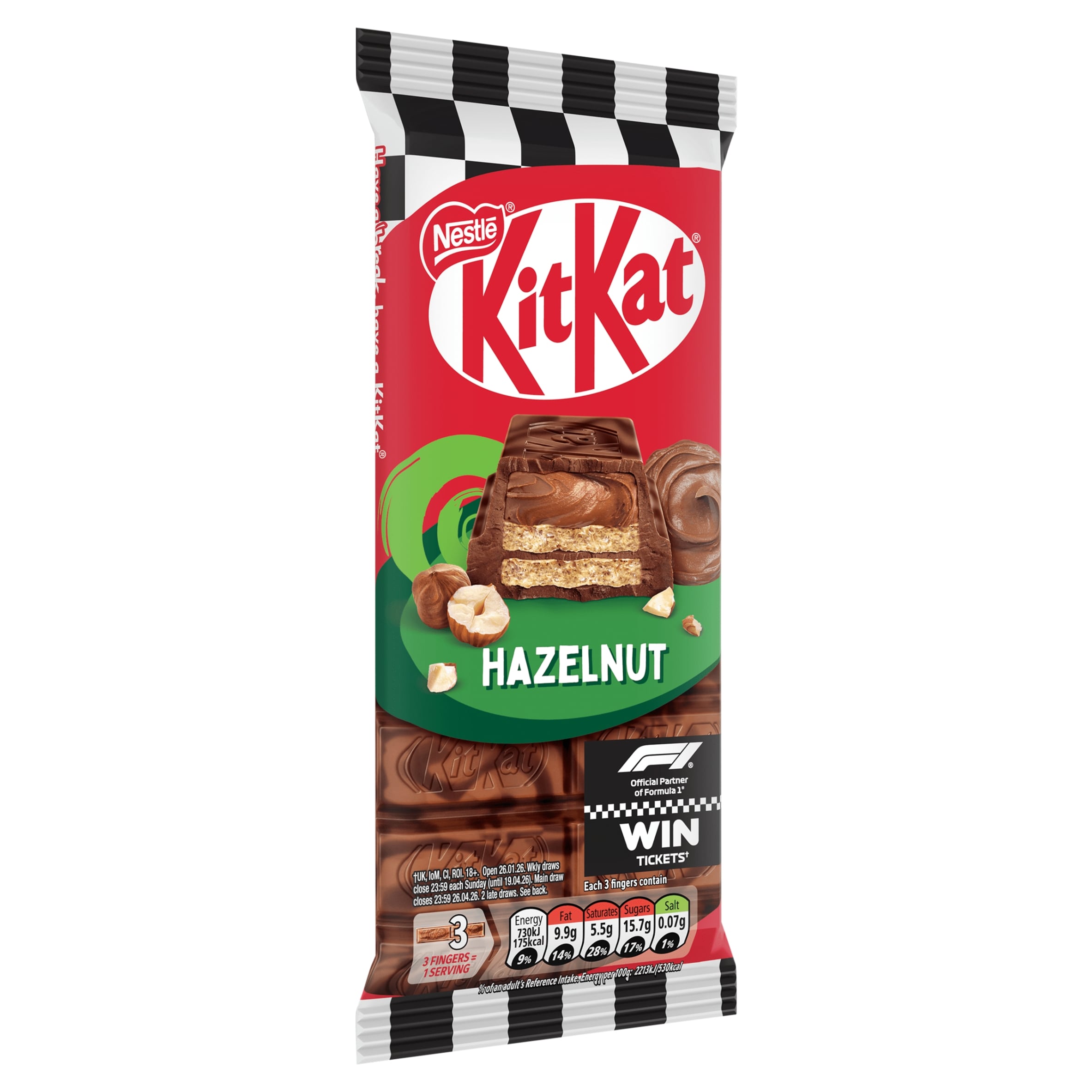 KitKat Hazelnut Chocolate Sharing Bar 99g thumbnail 2