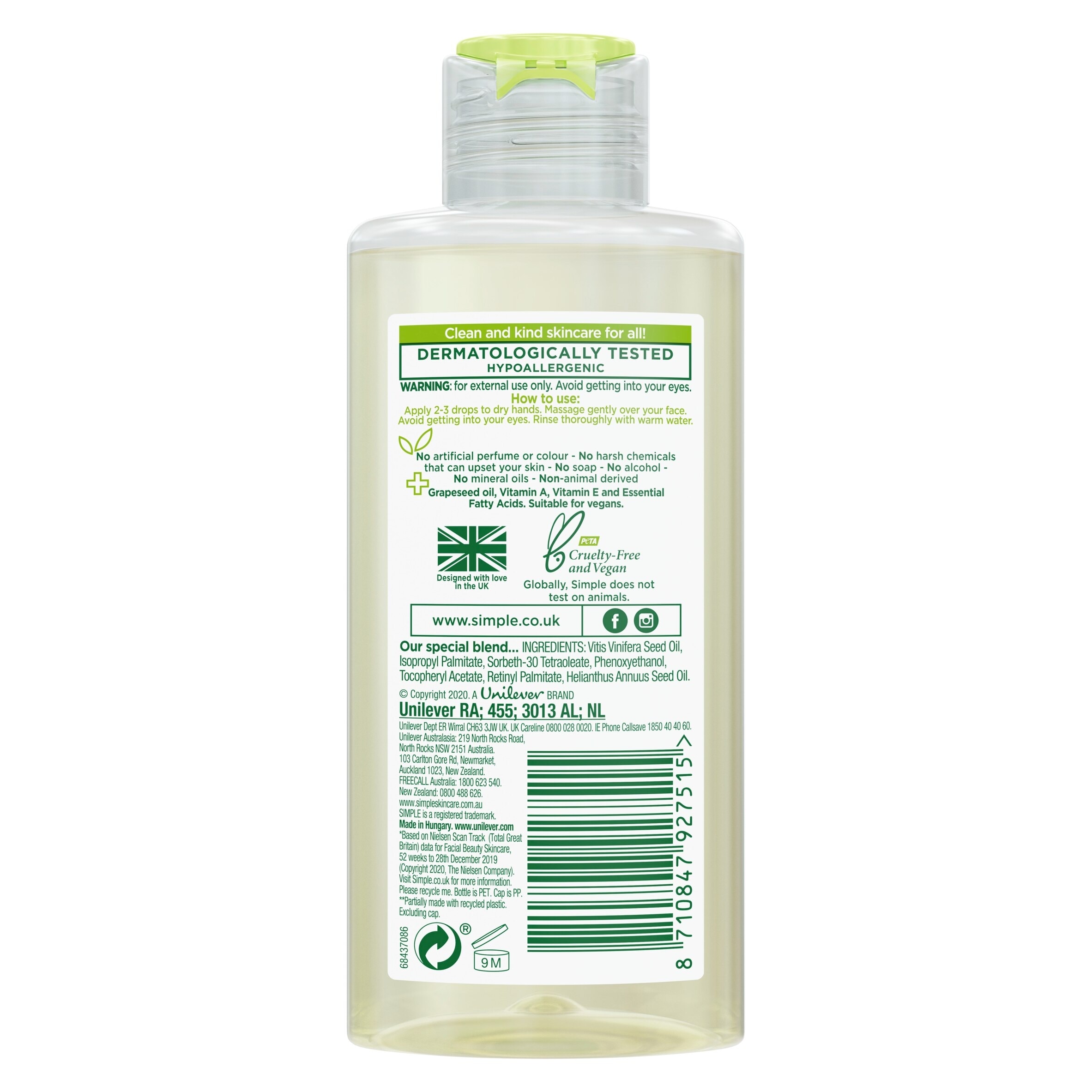 Simple Kind to Skin Hydrating Cleansing Oil 125ml thumbnail 2