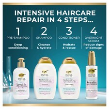 OGX Rescue Fusions Hyaluronic Acid +Pro-Vitamin B5 Conditioner 385ml thumbnail 4