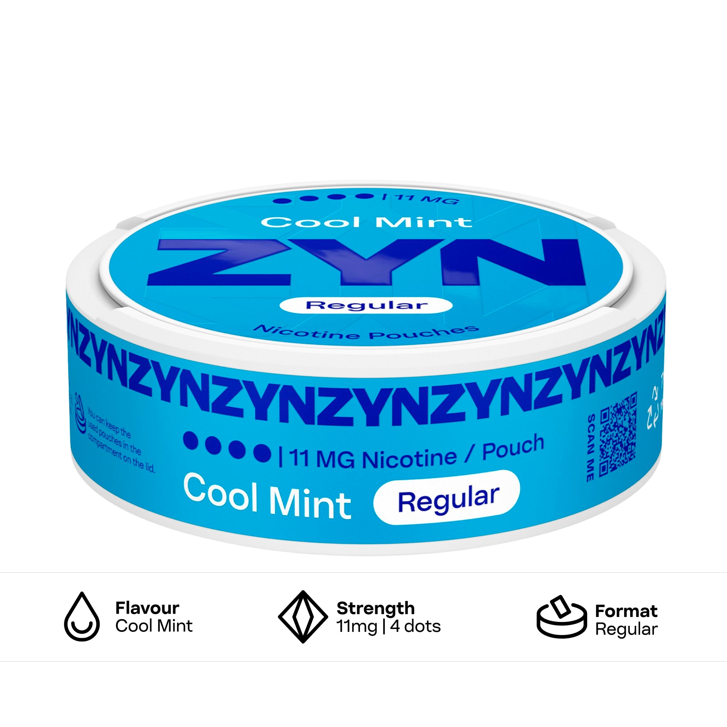 ZYN Cool Mint X Strong Nicotine 11mg x 21 Pouches 14.7g thumbnail 2