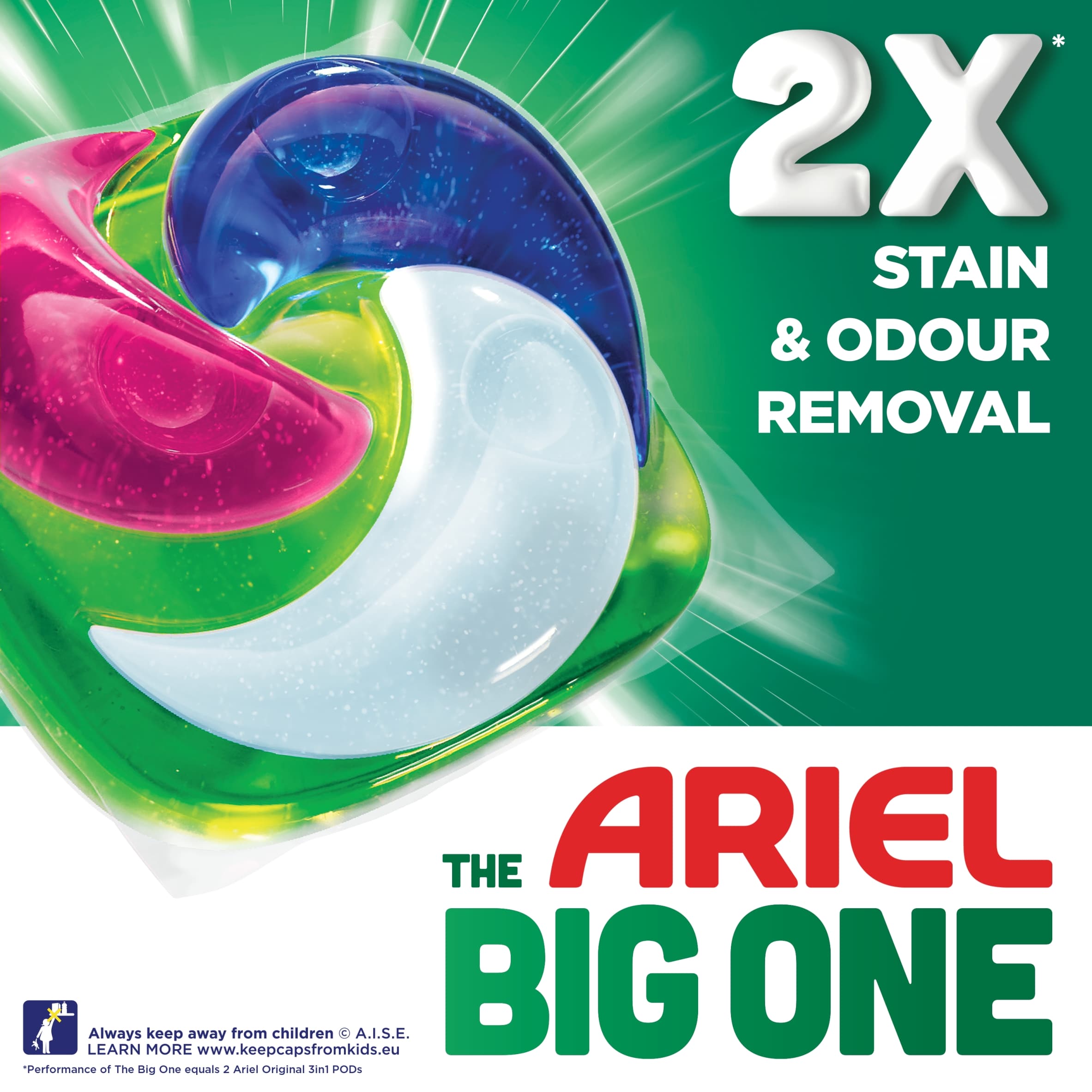 Ariel The Big One Colour Washing Liquid Pods 21 washes 760.2g thumbnail 3