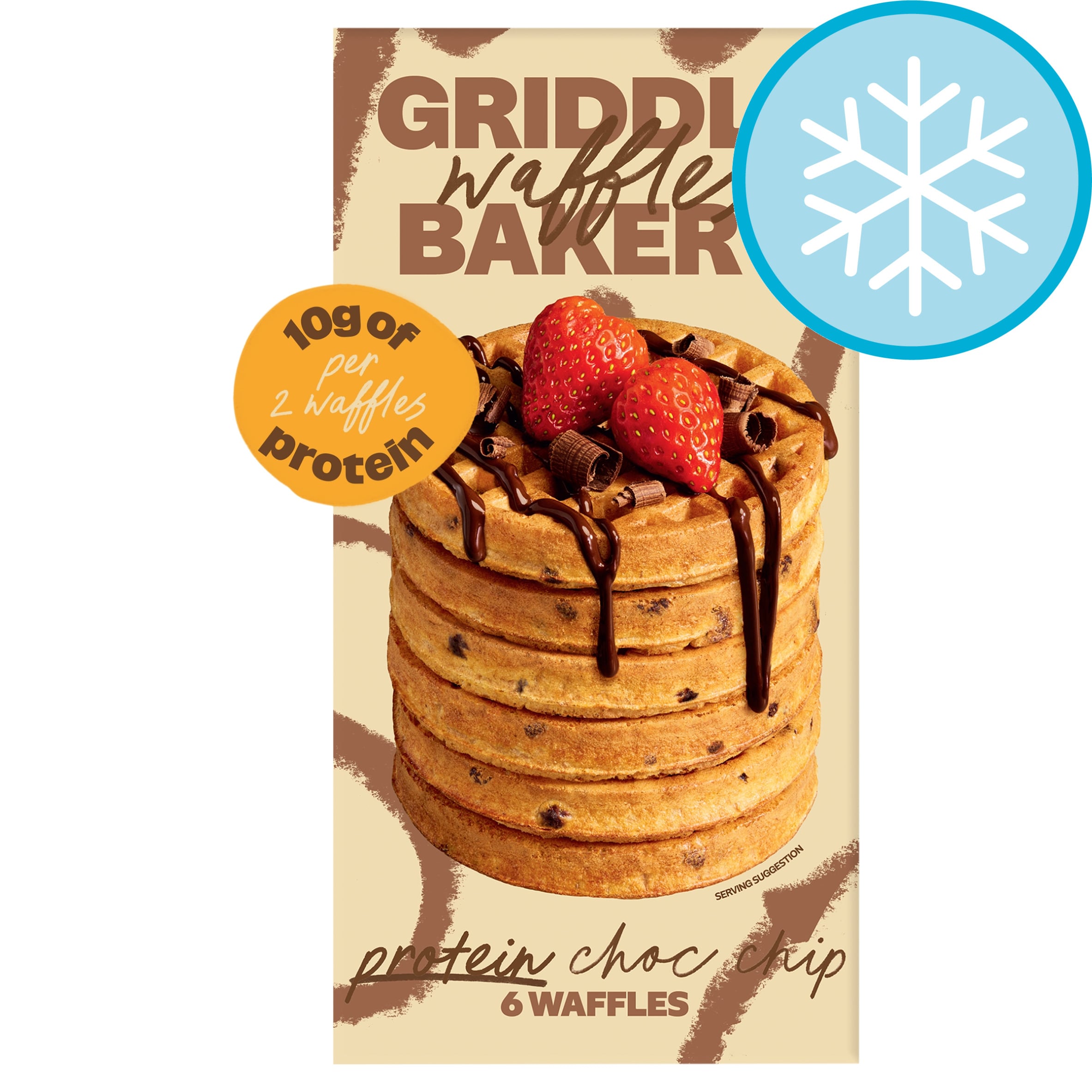 Griddle Choc Chip Protein Waffles 6 Pack 200g