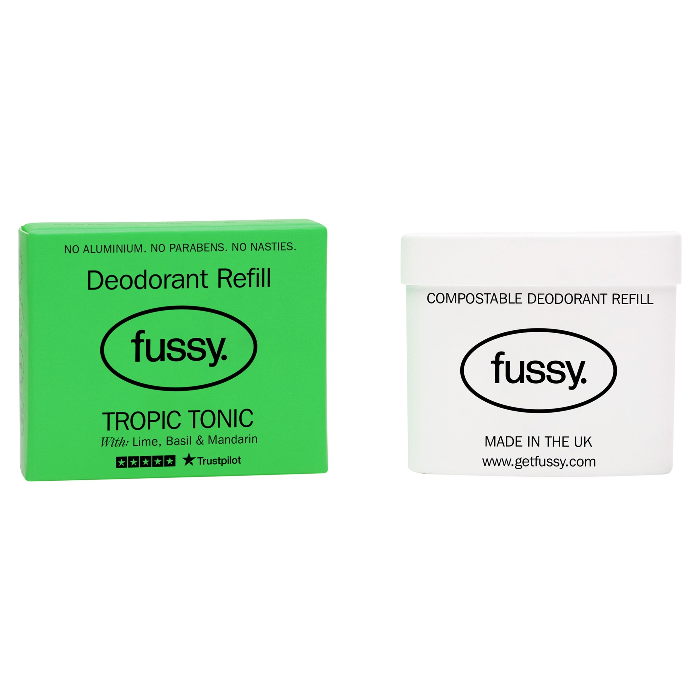 Fussy Natural Deodorant Refill Tropic Tonic 40g