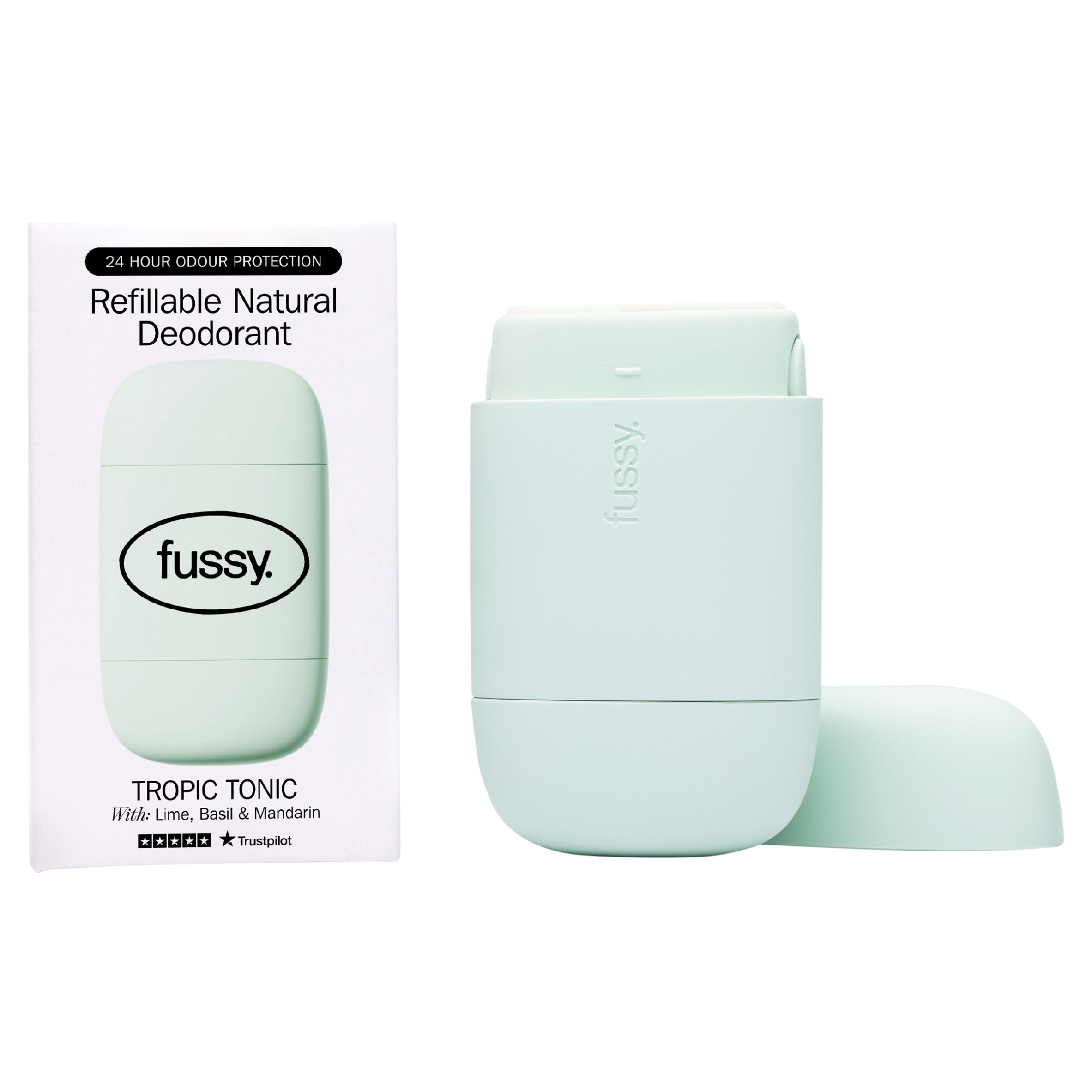 Fussy Refillable Natural Deodorant Tropic Tonic 40g thumbnail 2