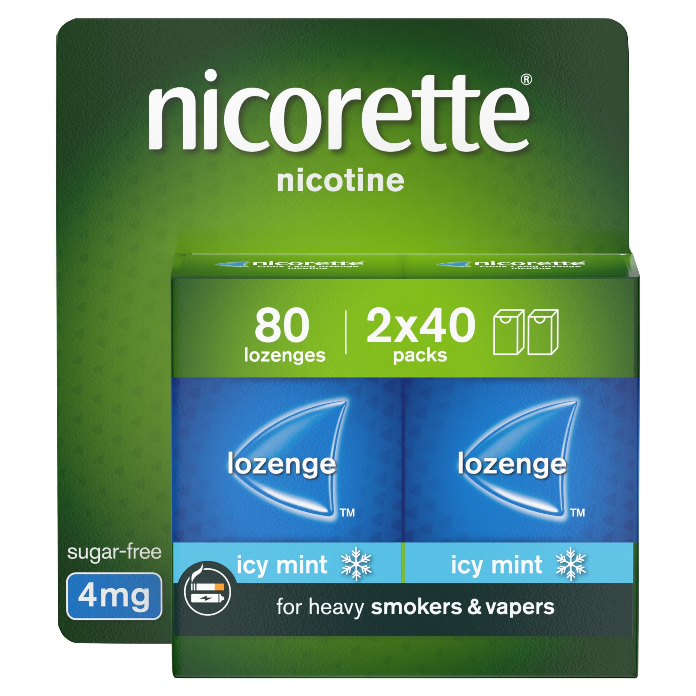 Nicorette Cools 4mg Lozenge, 80 Lozenges (2 x 40), Quit Smoking Aid