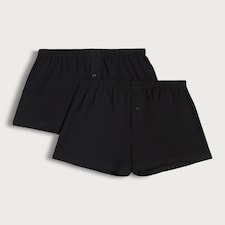 F&F 2-Pack Pure Cotton Jersey Boxers in Black
