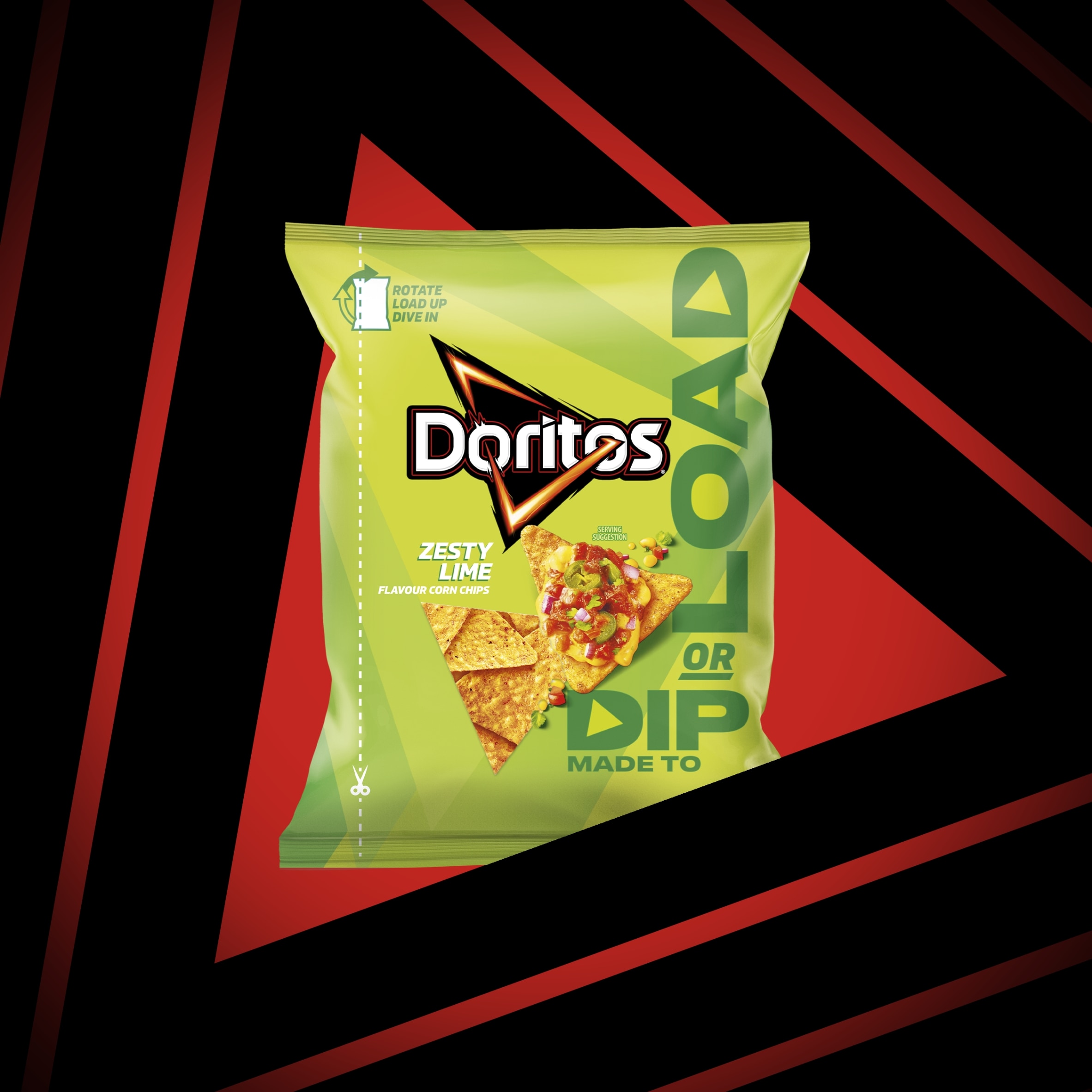 Doritos Dip or Load Zesty Lime Sharing Crisps 230g thumbnail 2