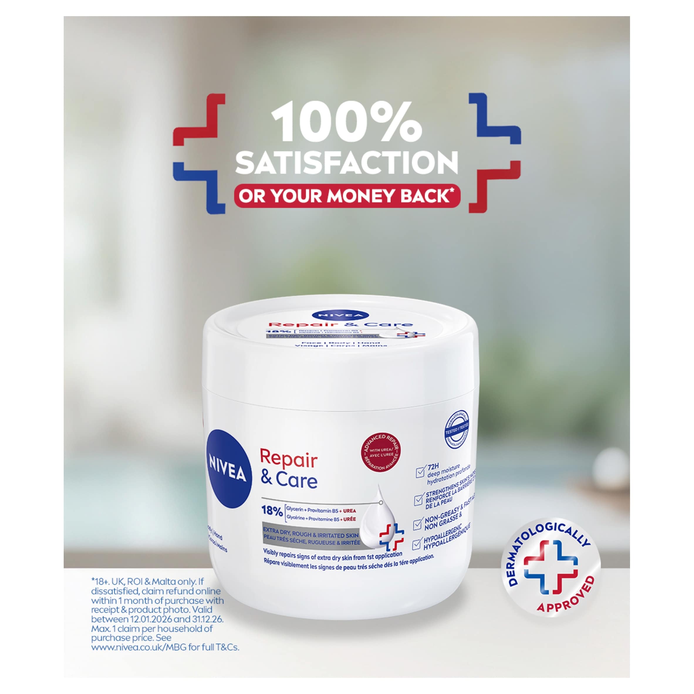NIVEA Repair & Care Moisturiser Very Dry & Rough Skin 400ml thumbnail 2
