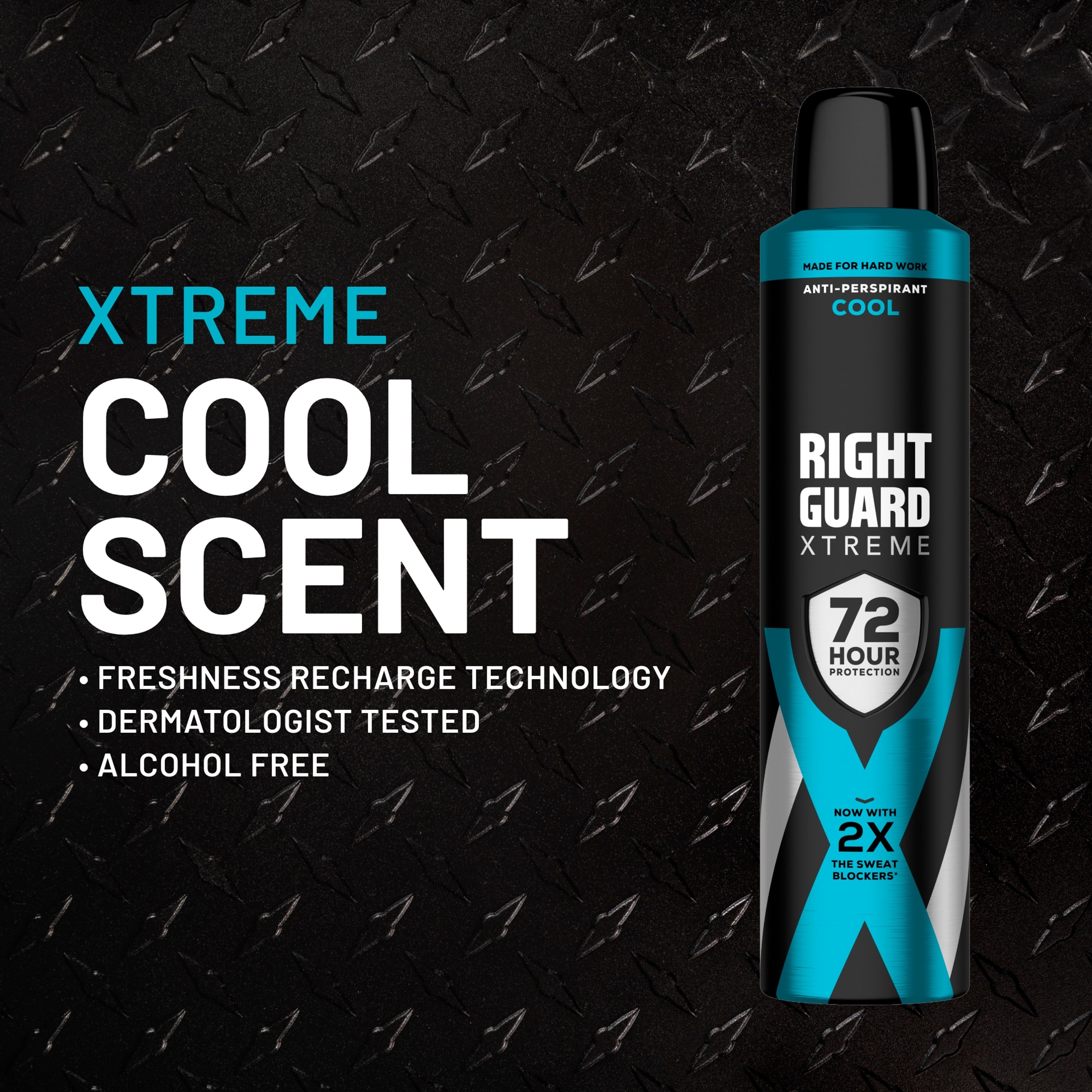 Right Guard Xtreme Male 72 Hours Protection Anti-Perspirant Cool 250ml  thumbnail 4