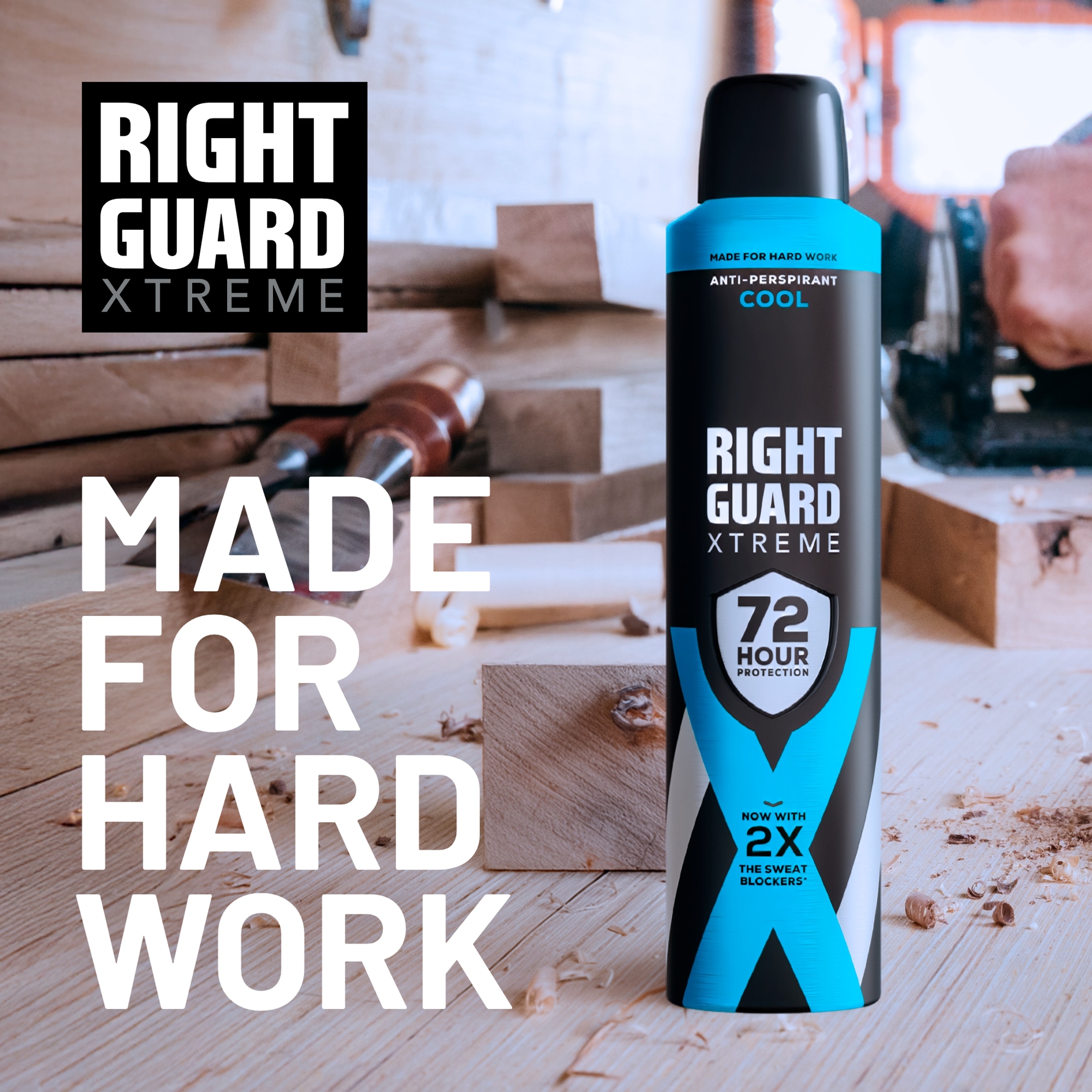 Right Guard Xtreme Male 72 Hours Protection Anti-Perspirant Cool 250ml  thumbnail 5