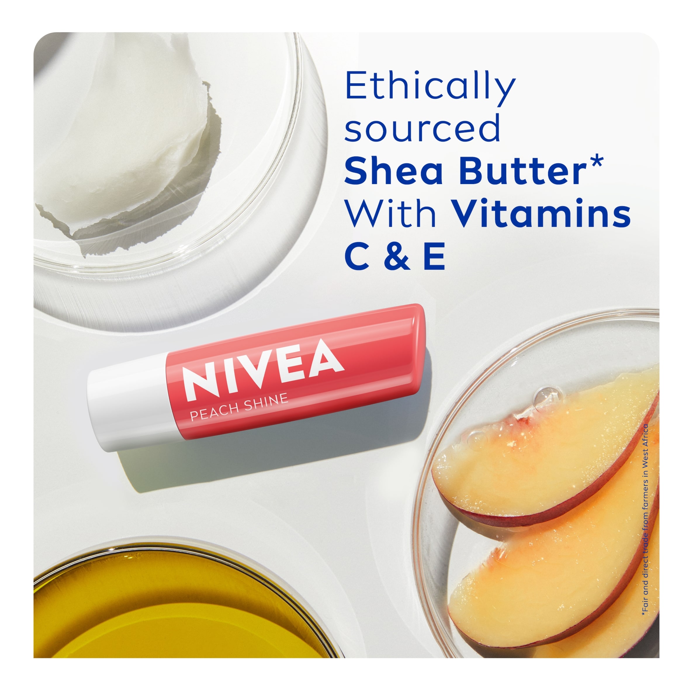 NIVEA Peach Shine Lip Balm 4.8g thumbnail 4