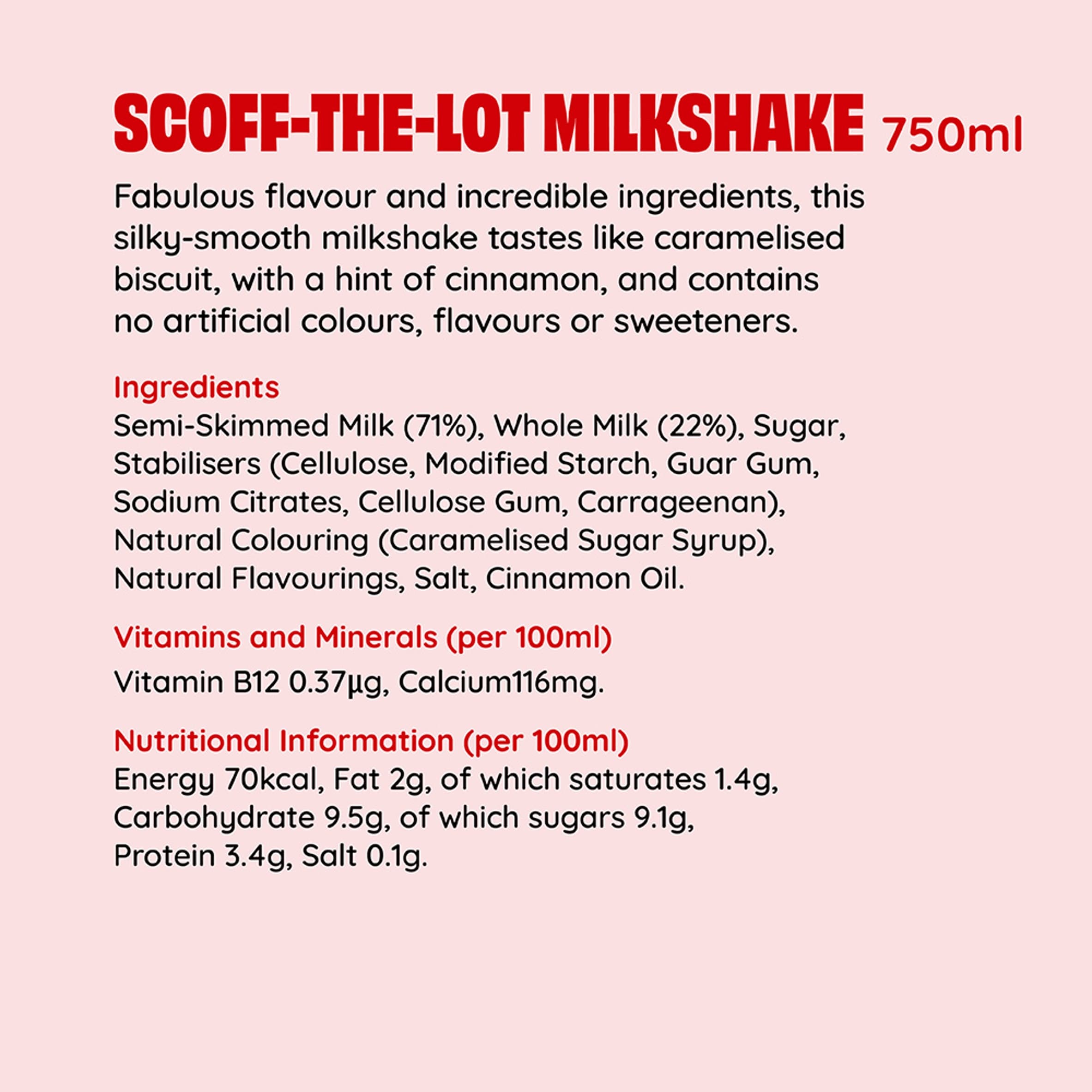 Shaken Udder Scoff-The-Lot Caramelised Biscuit & Cinnamon Milkshake 750ml thumbnail 3