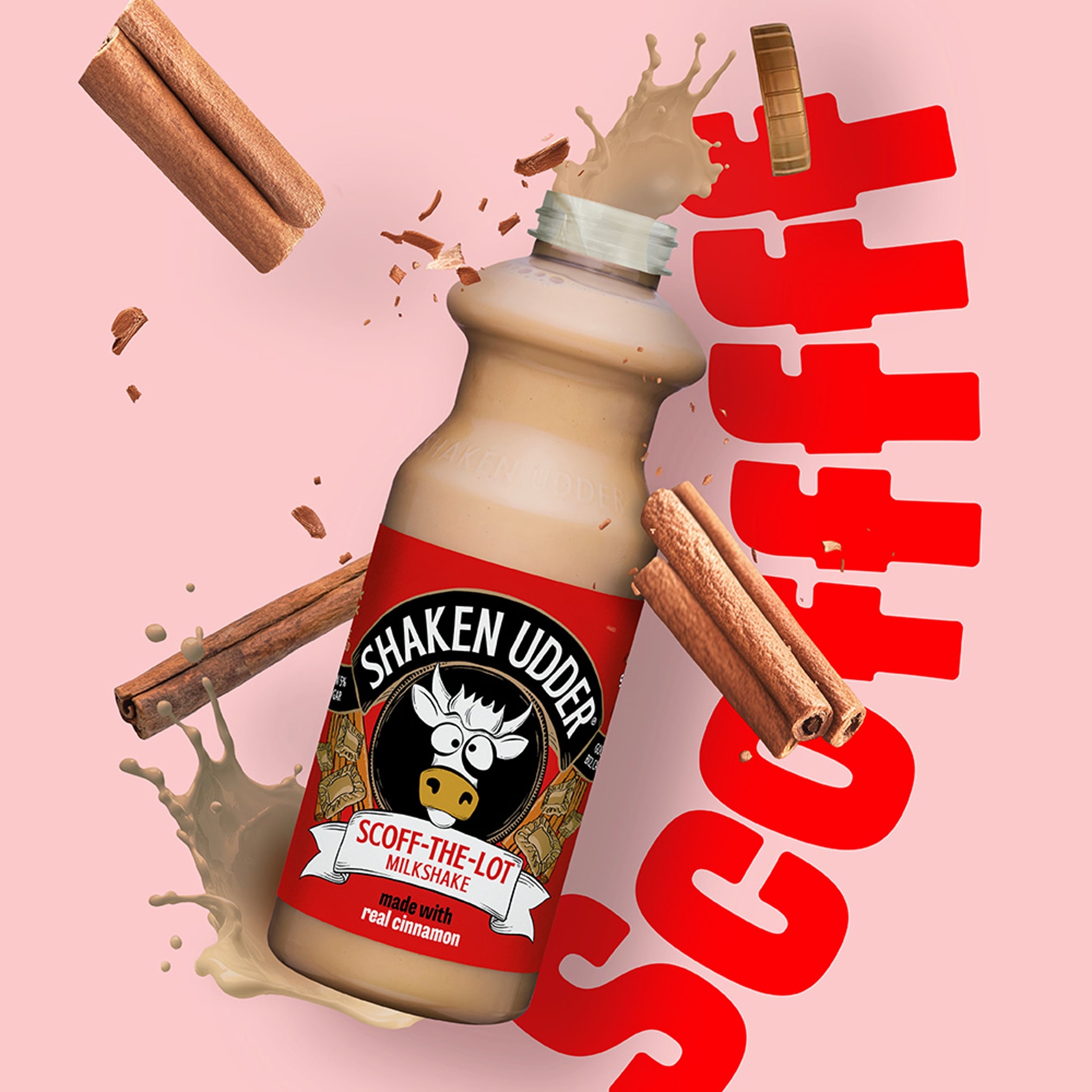 Shaken Udder Scoff-The-Lot Caramelised Biscuit & Cinnamon Milkshake 750ml thumbnail 4