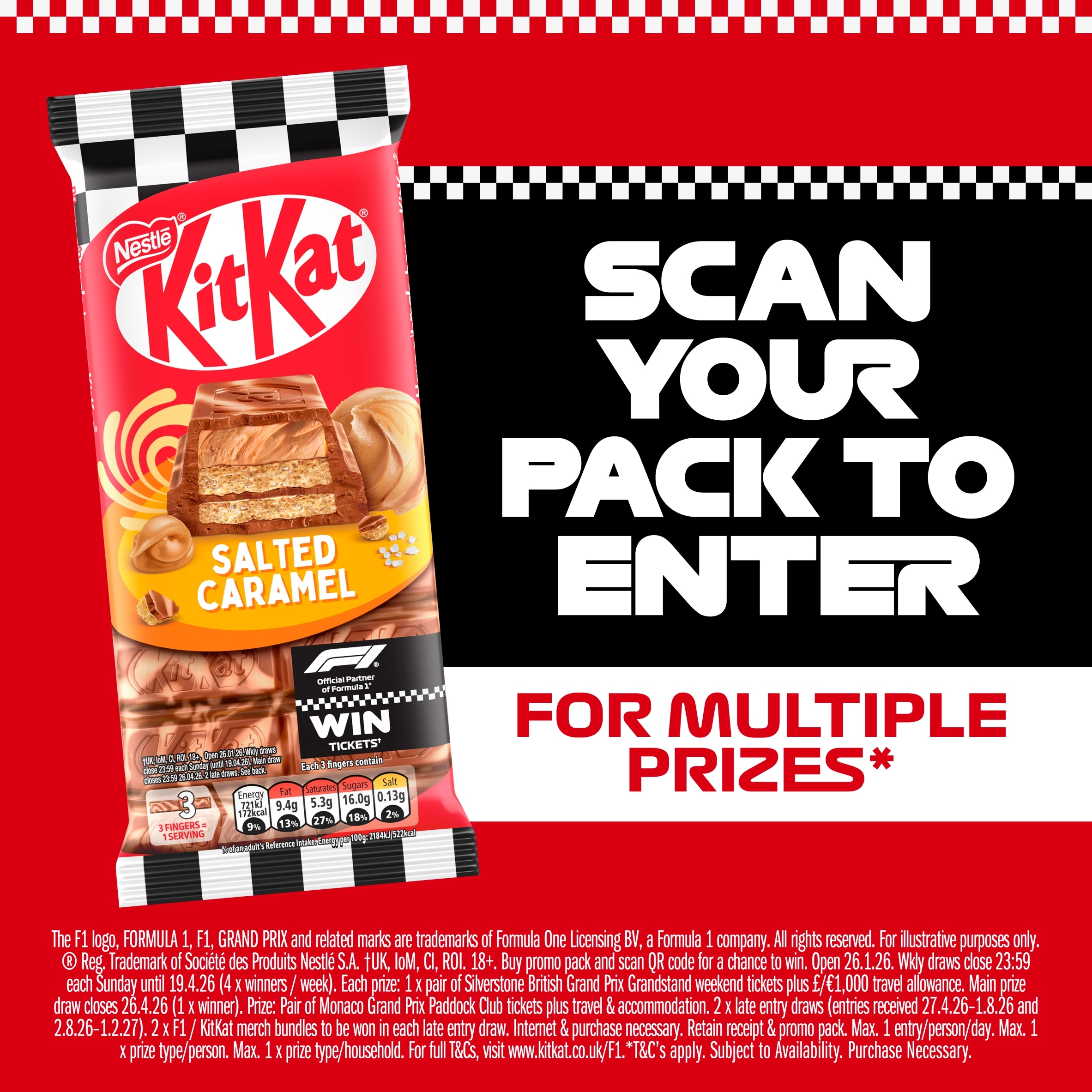 KitKat Salted Caramel Chocolate Sharing Bar 99g thumbnail 3