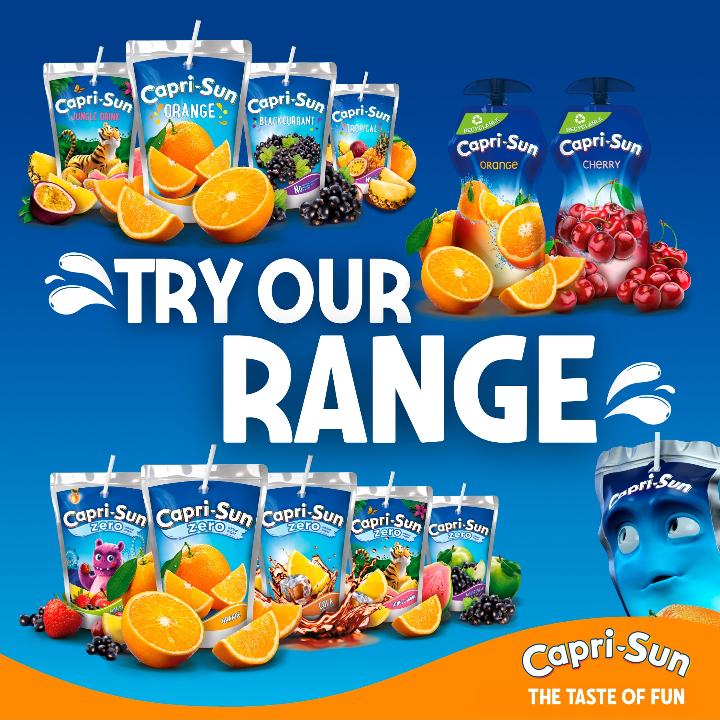 Capri-Sun Double Strength Orange Squash 1L thumbnail 3