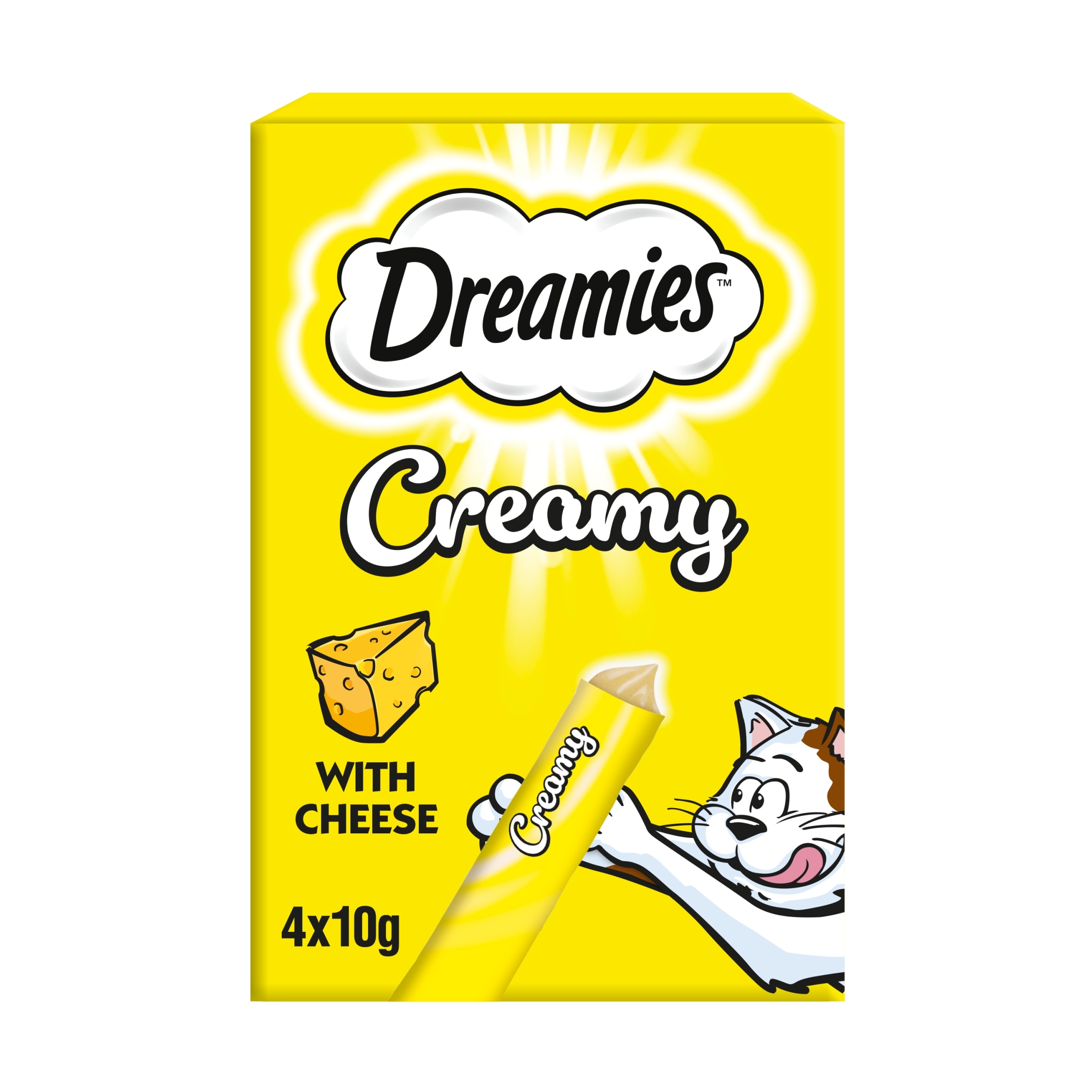 Dreamies Creamy Cat Treats with Cheese 4 x 10g