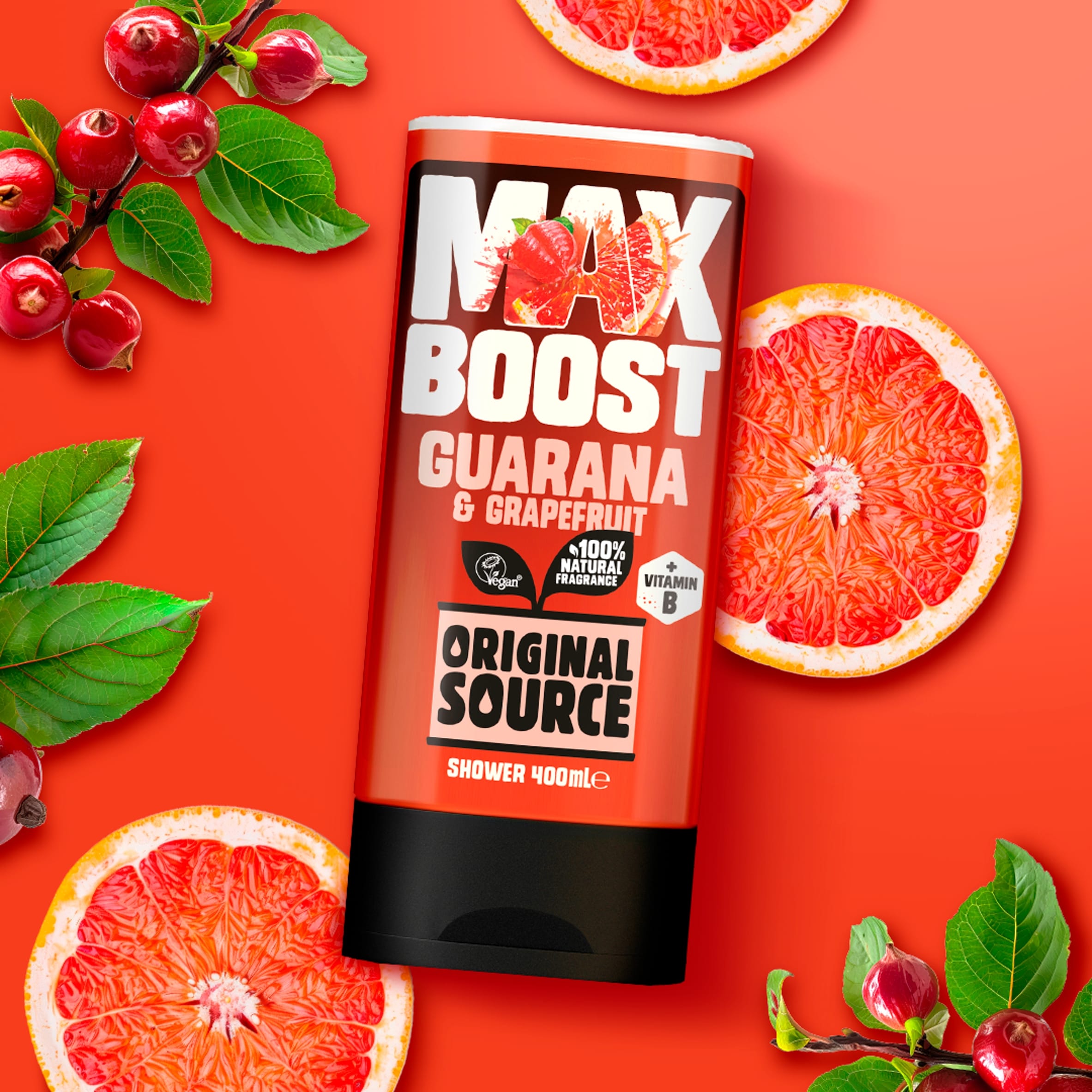 ORIGINAL SOURCE MAX BOOST GUARANA & GRAPEFRUIT SHOWER GEL 400ML thumbnail 3