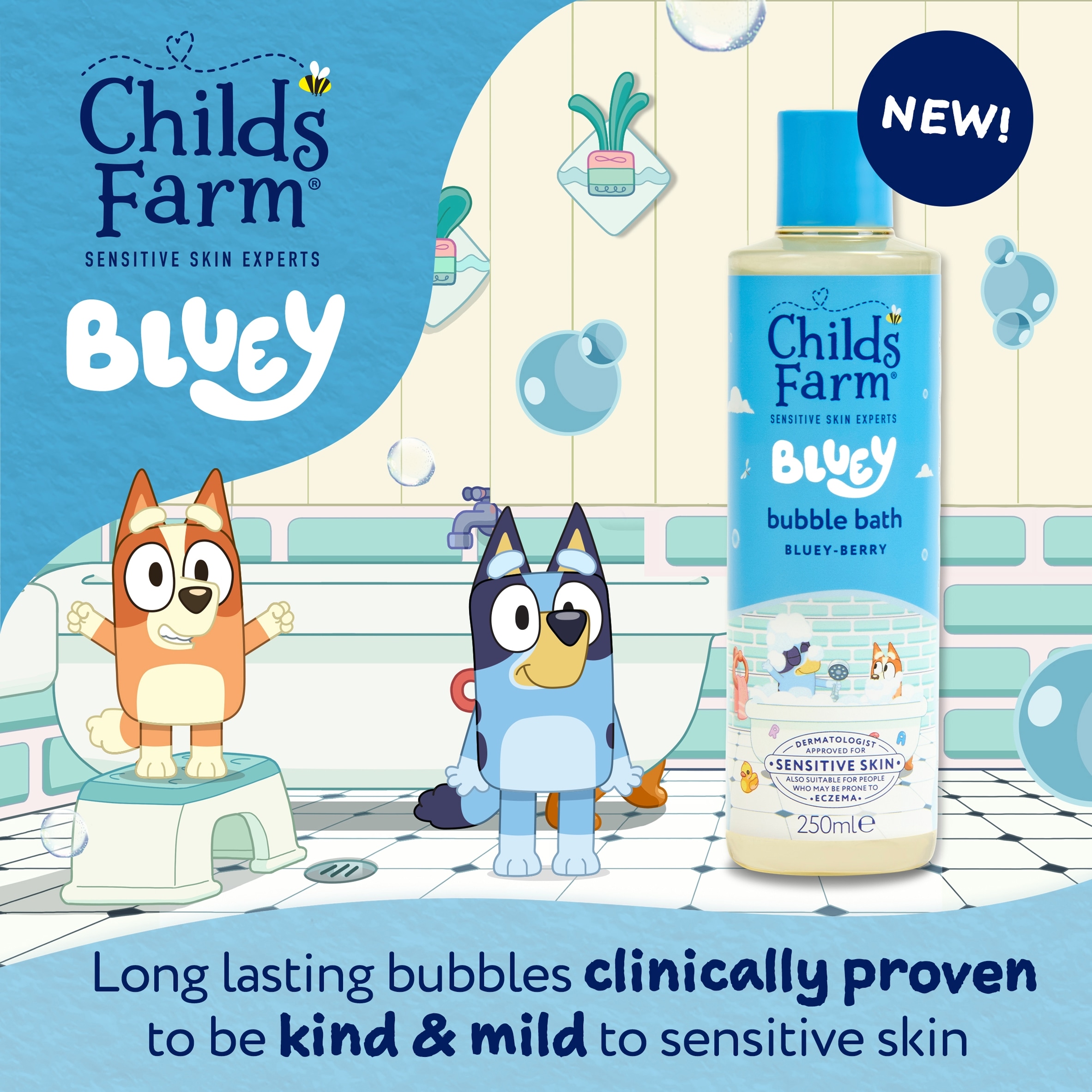 Childs Farm and Bluey, Bubble Bath, Bluey-Berry,  250ml thumbnail 2