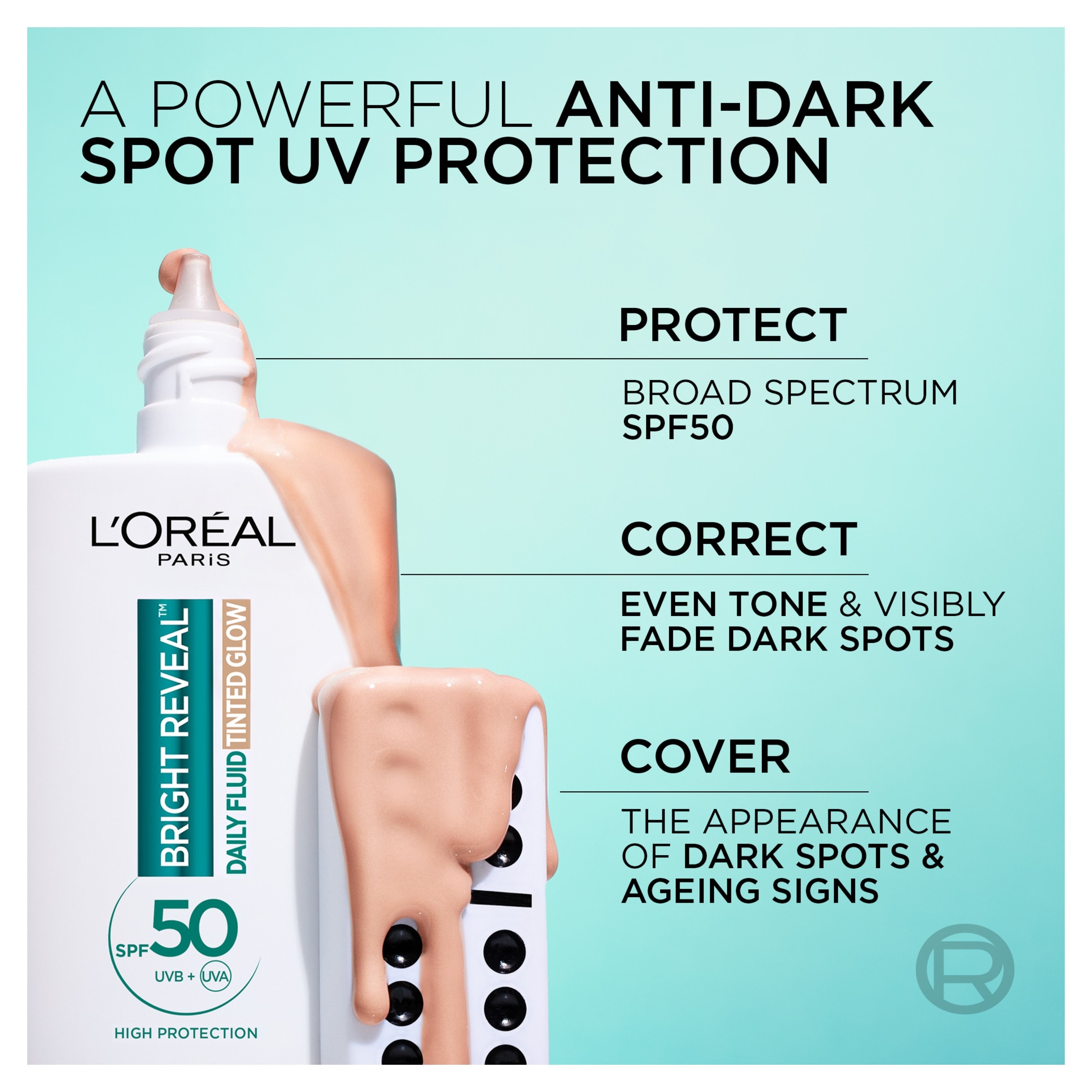 L'Oreal Paris Bright Reveal Daily Fluid Tinted Glow Pearl SPF50 50ml thumbnail 4