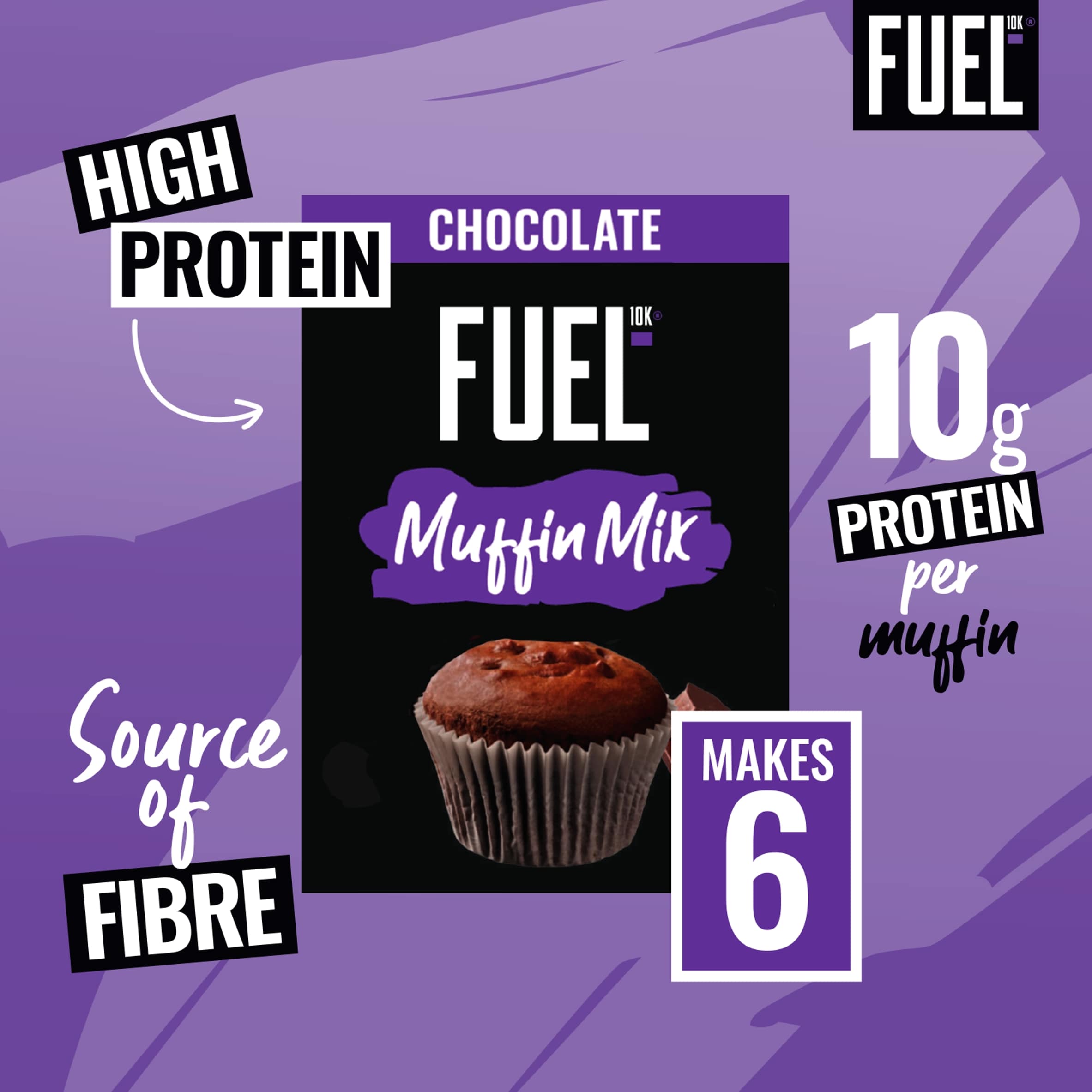 FUEL10K Baking High Protein Chocolate Muffin Cake Mix 150g thumbnail 3