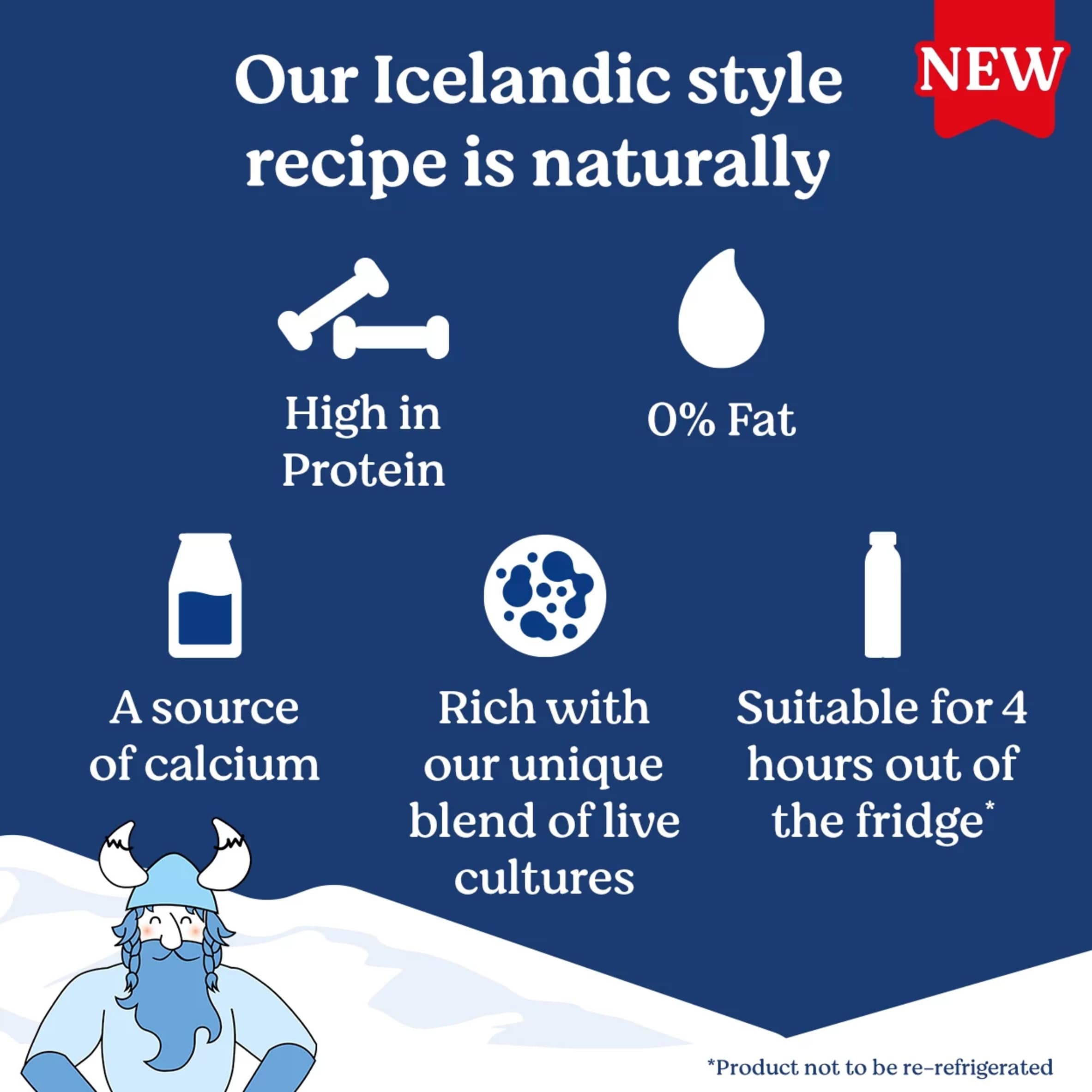 Danone Skyr 0% Fat High Protein Vanilla Yoghurt Drink 270g thumbnail 2