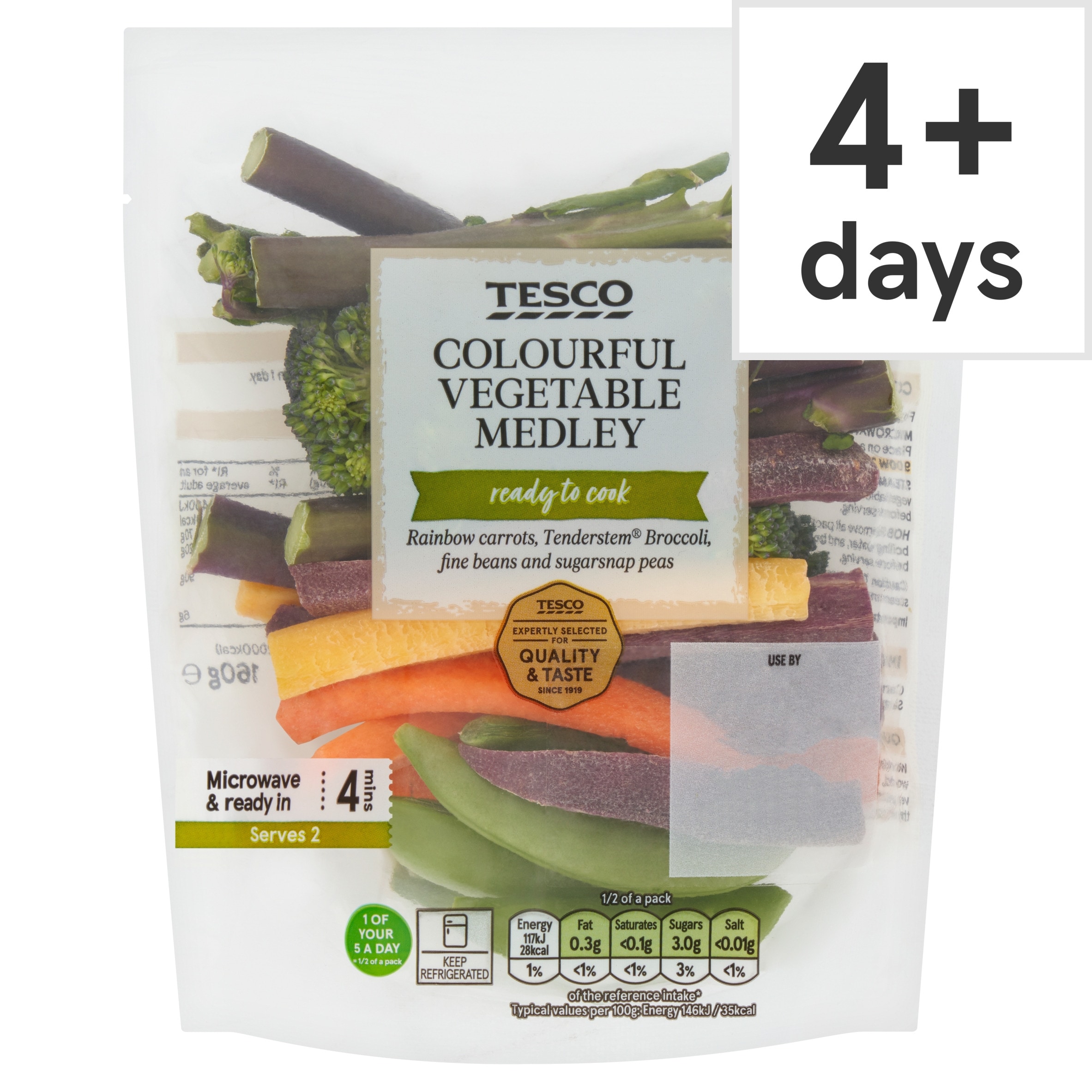 Tesco Colourful Vegetable Medley 160g