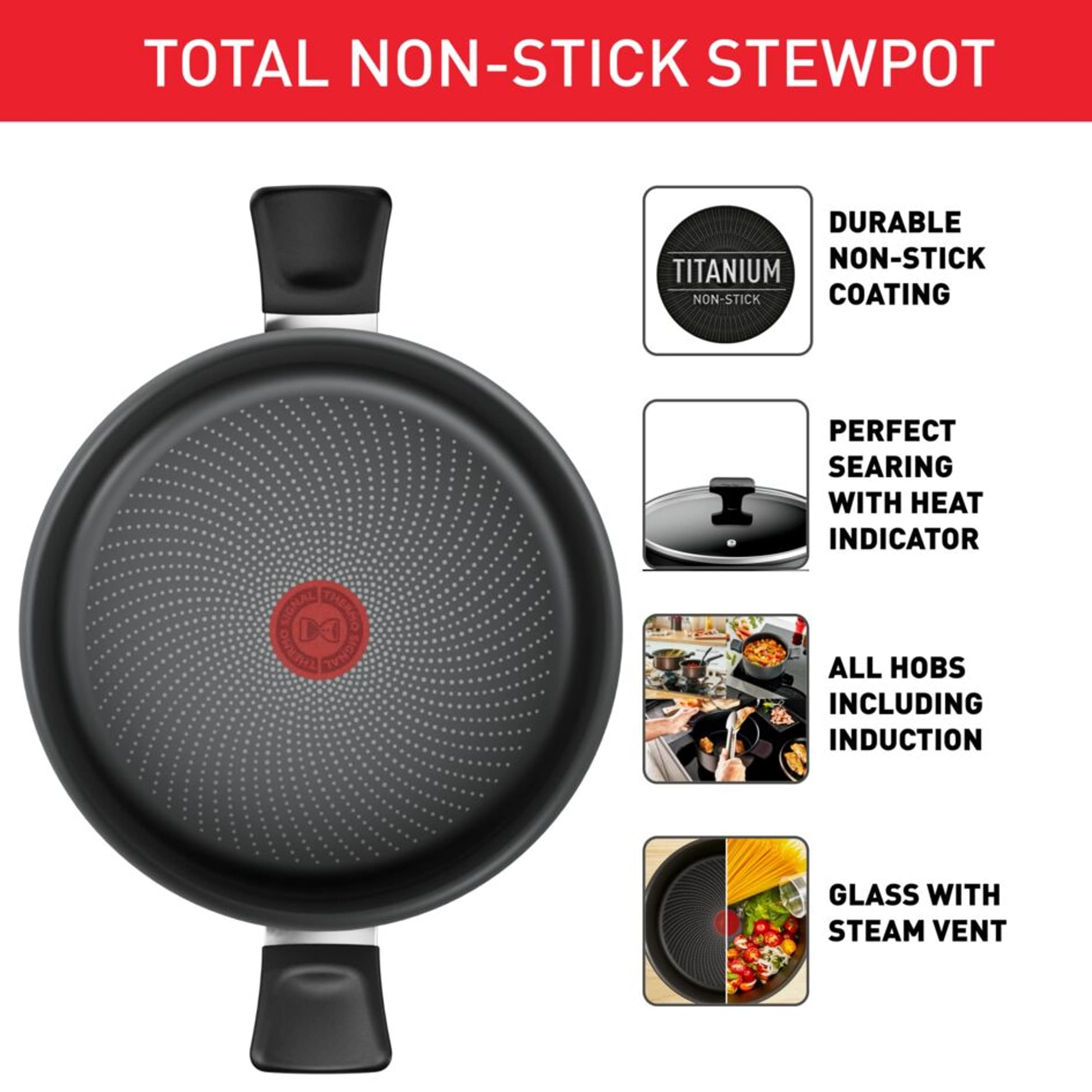 Tefal Total Non-Stick Stewpot 24cm thumbnail 2