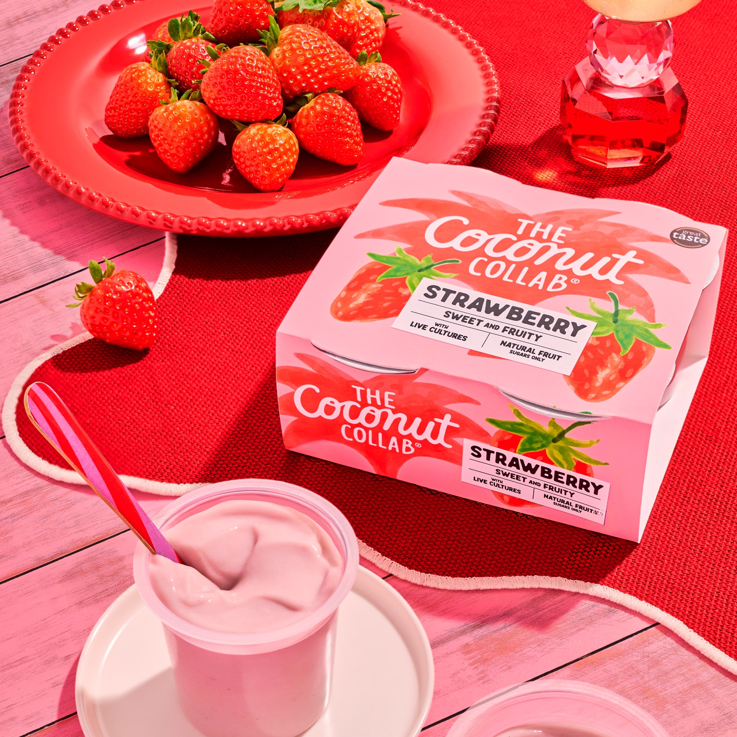The Coconut Collab Strawberry Yoghurt Coconut Multipack 4x90g thumbnail 2