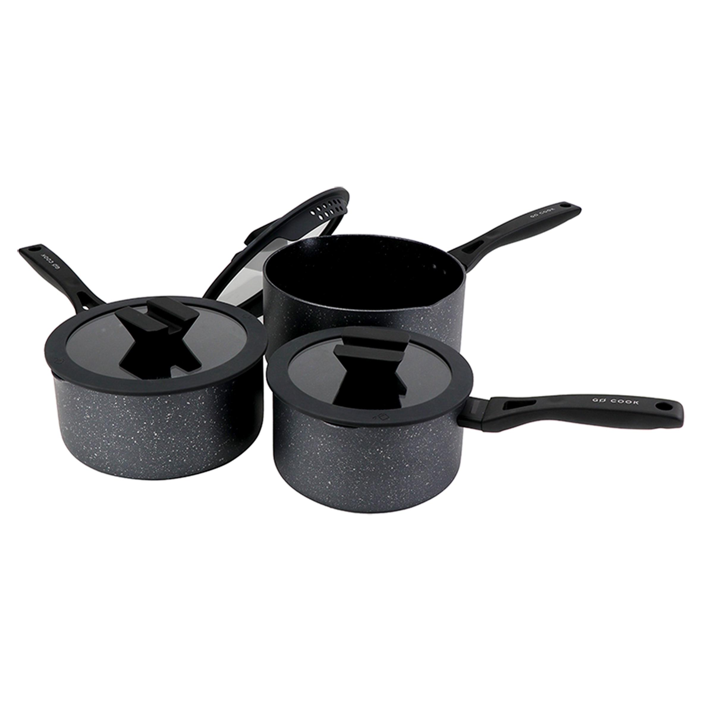 Go Cook Heat Control Pan Set 16cm, 18cm & 20cm thumbnail 2
