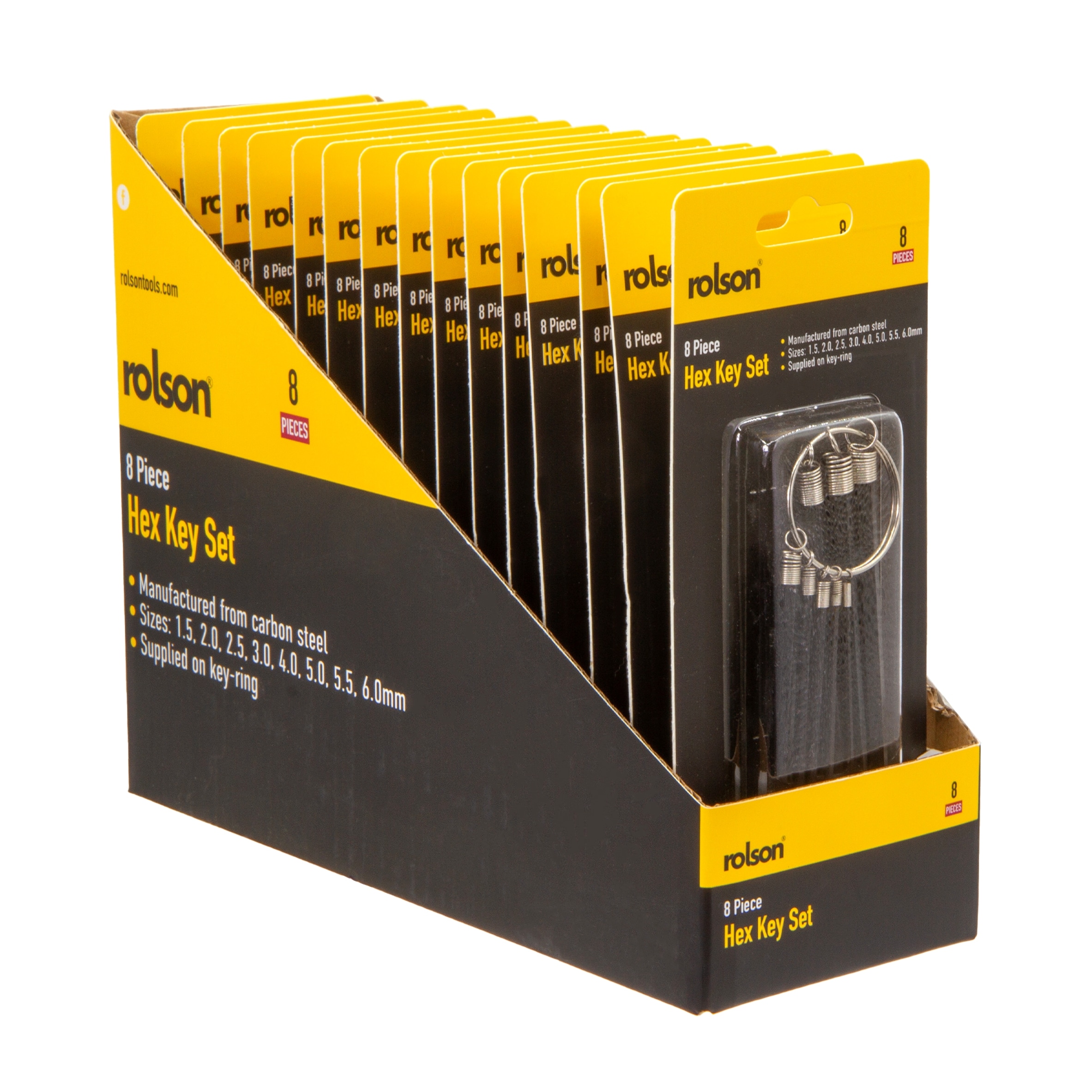Rolson Hex Key Set 8 Piece