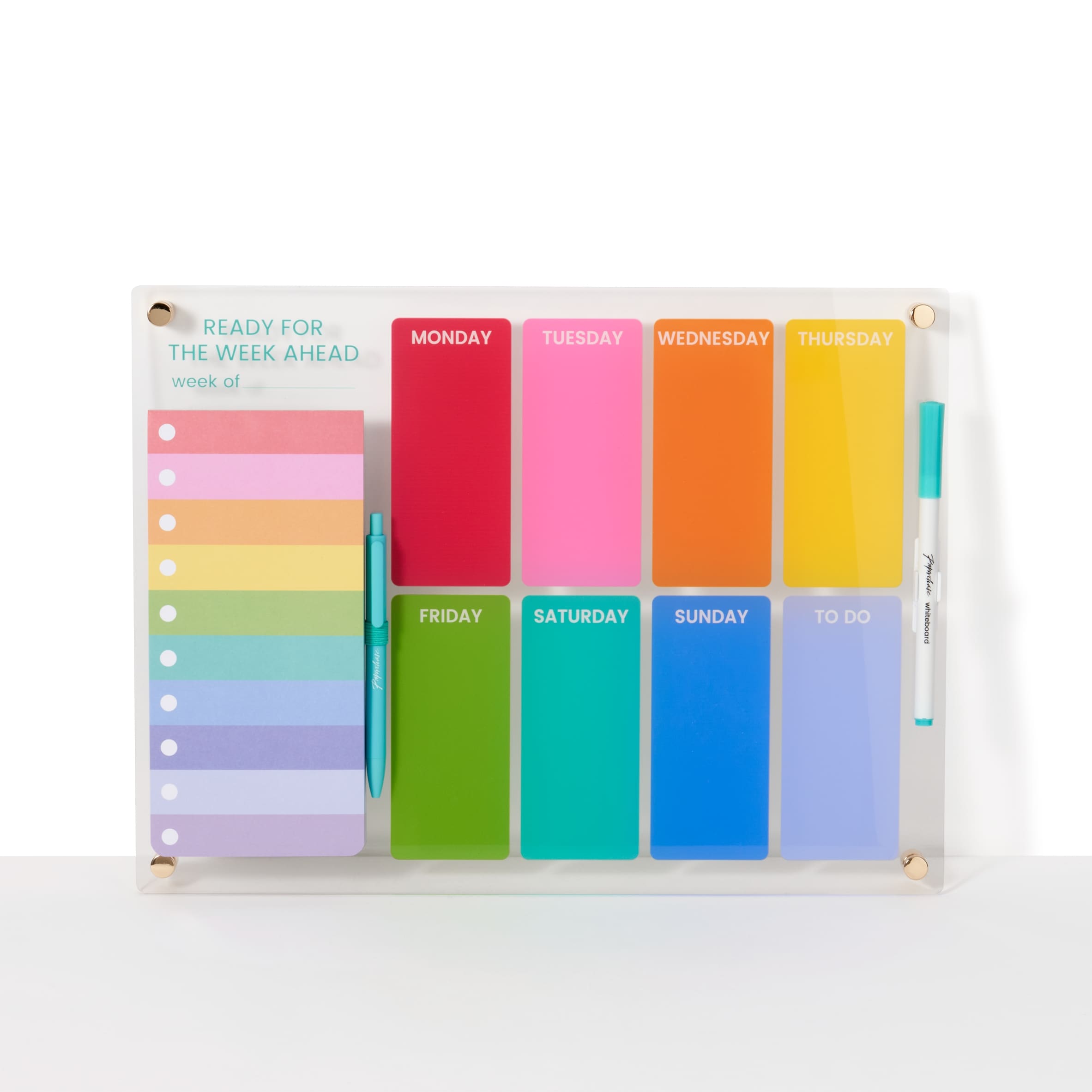 Paperchase Rainbow A3 Acrylic Wall Planner w/ Pad thumbnail 2
