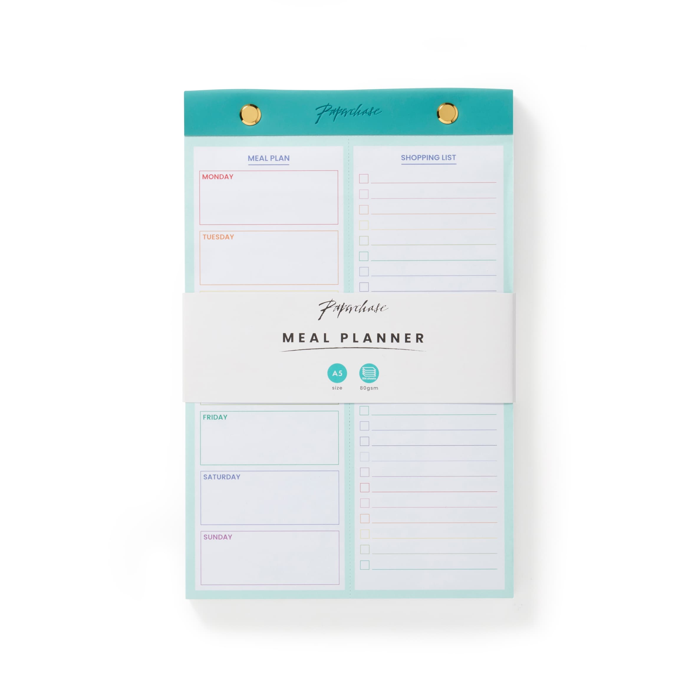Paperchase Rainbow A5 Meal Planner