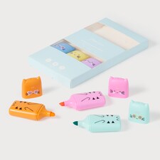 Paperchase On Vacay 6 Pack Cat Highlighters thumbnail 3