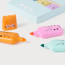 Paperchase On Vacay 6 Pack Cat Highlighters thumbnail 4