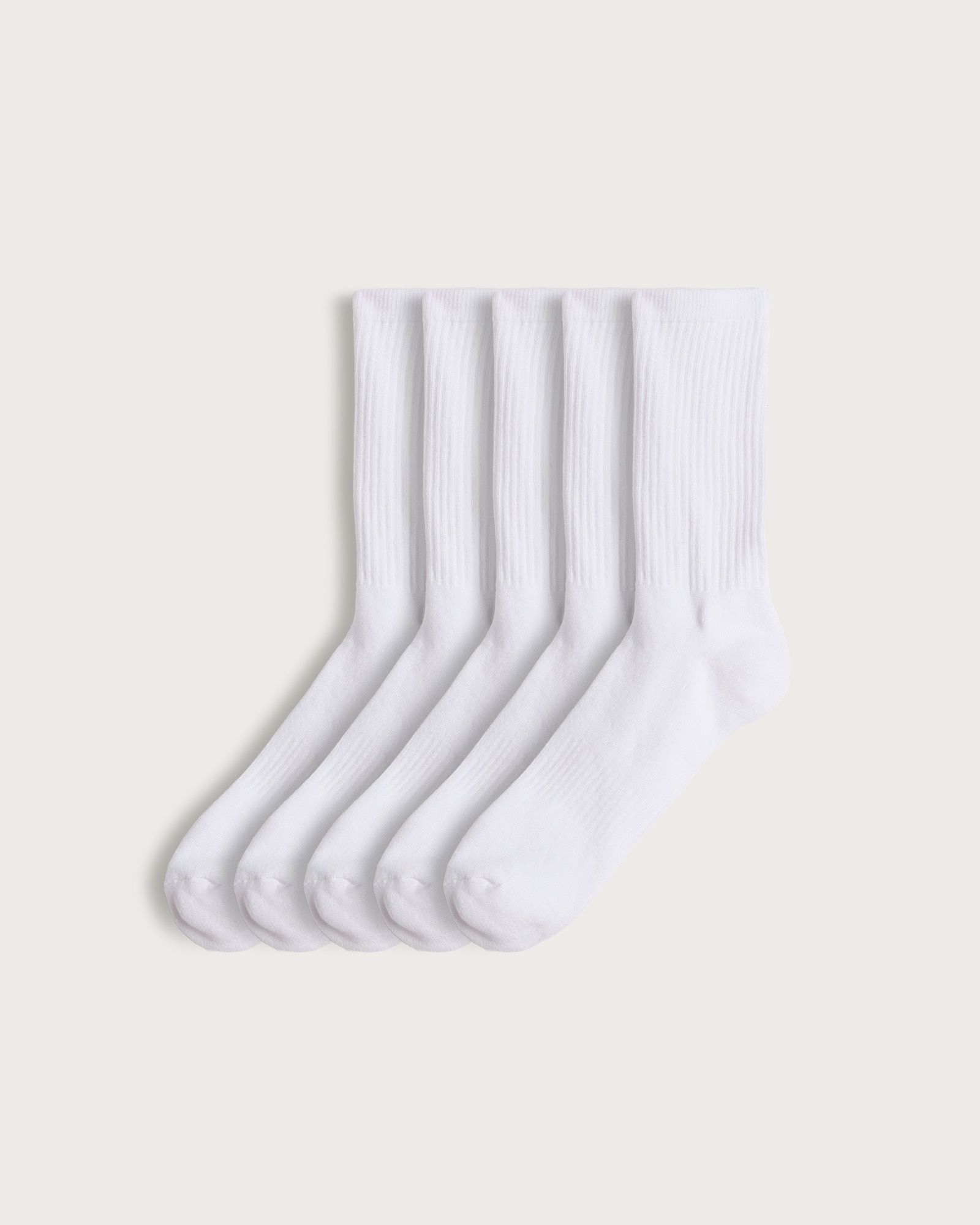 F&F Active 5-Pack Cotton Rich Sports Socks  in White
