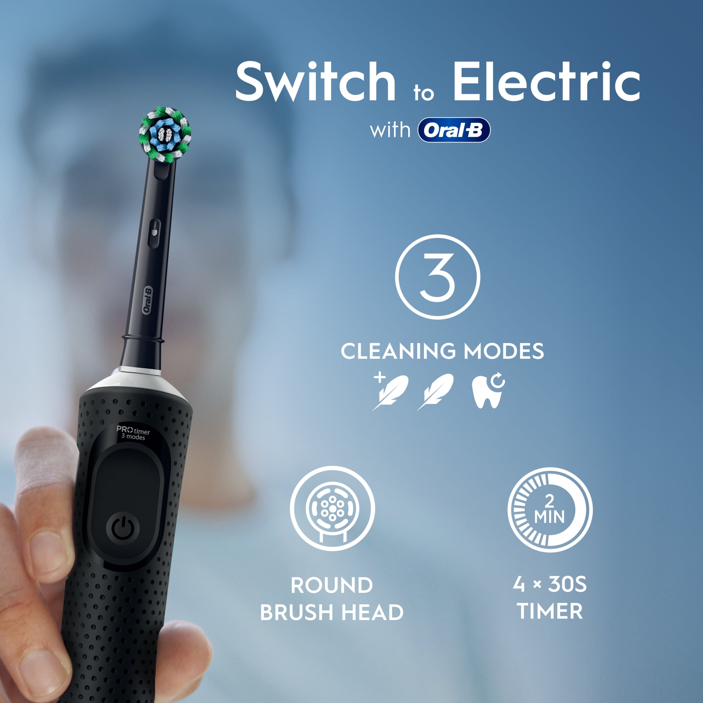 Oral B Pro Series Duo Electric Toothbrush Pink/Black thumbnail 4