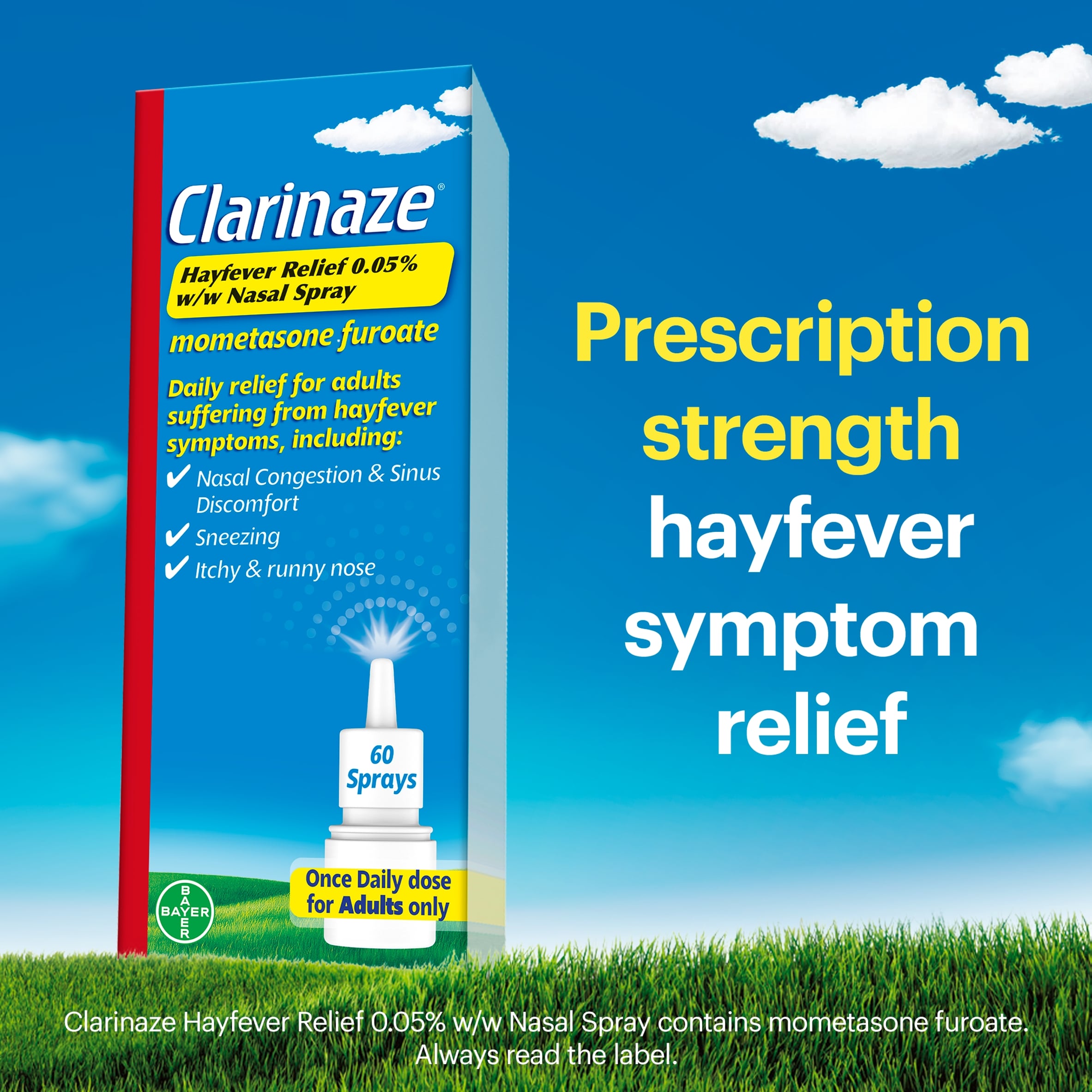 Clarinaze Hayfever Relief Nasal Spray 60 sprays 10g thumbnail 2