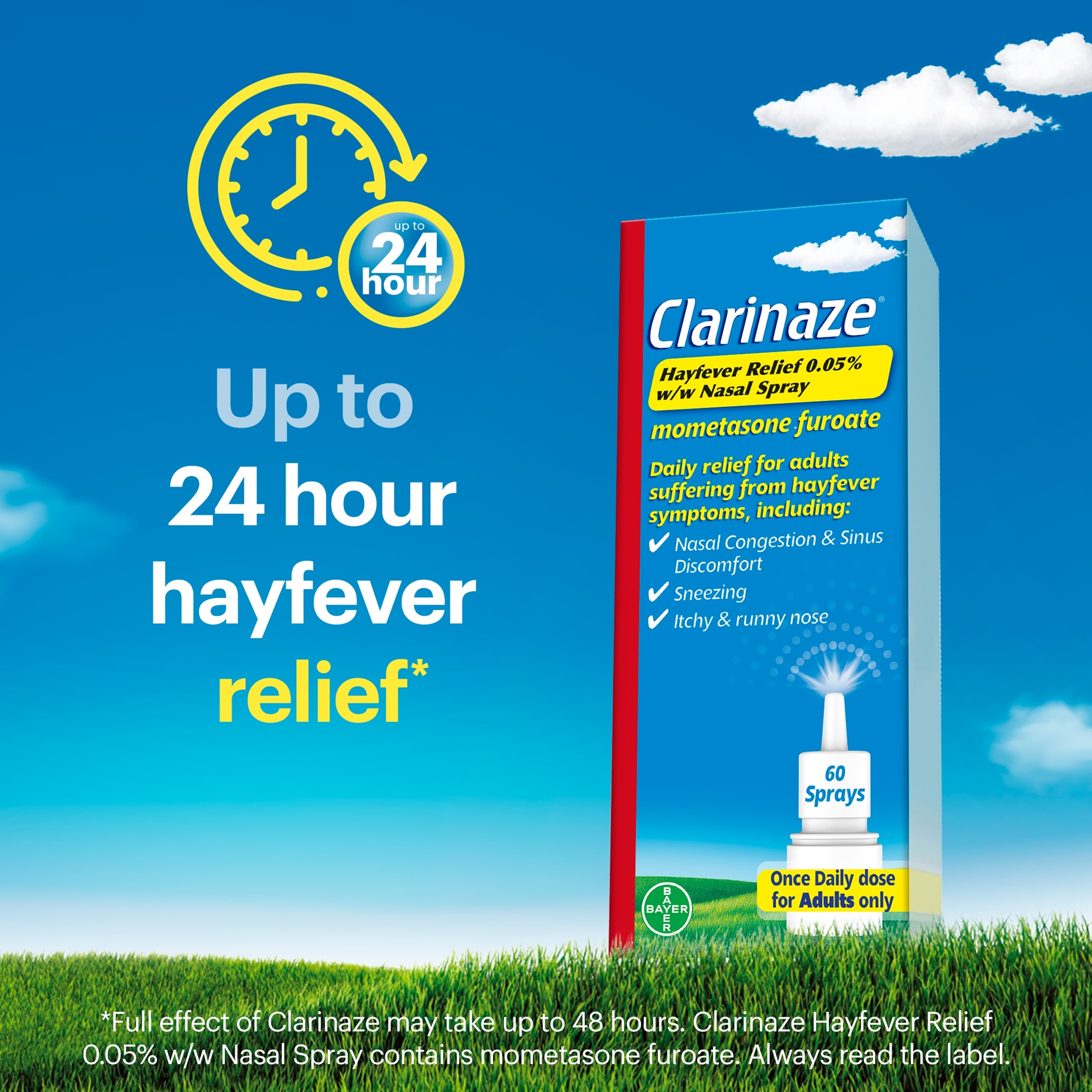 Clarinaze Hayfever Relief Nasal Spray 60 sprays 10g thumbnail 4