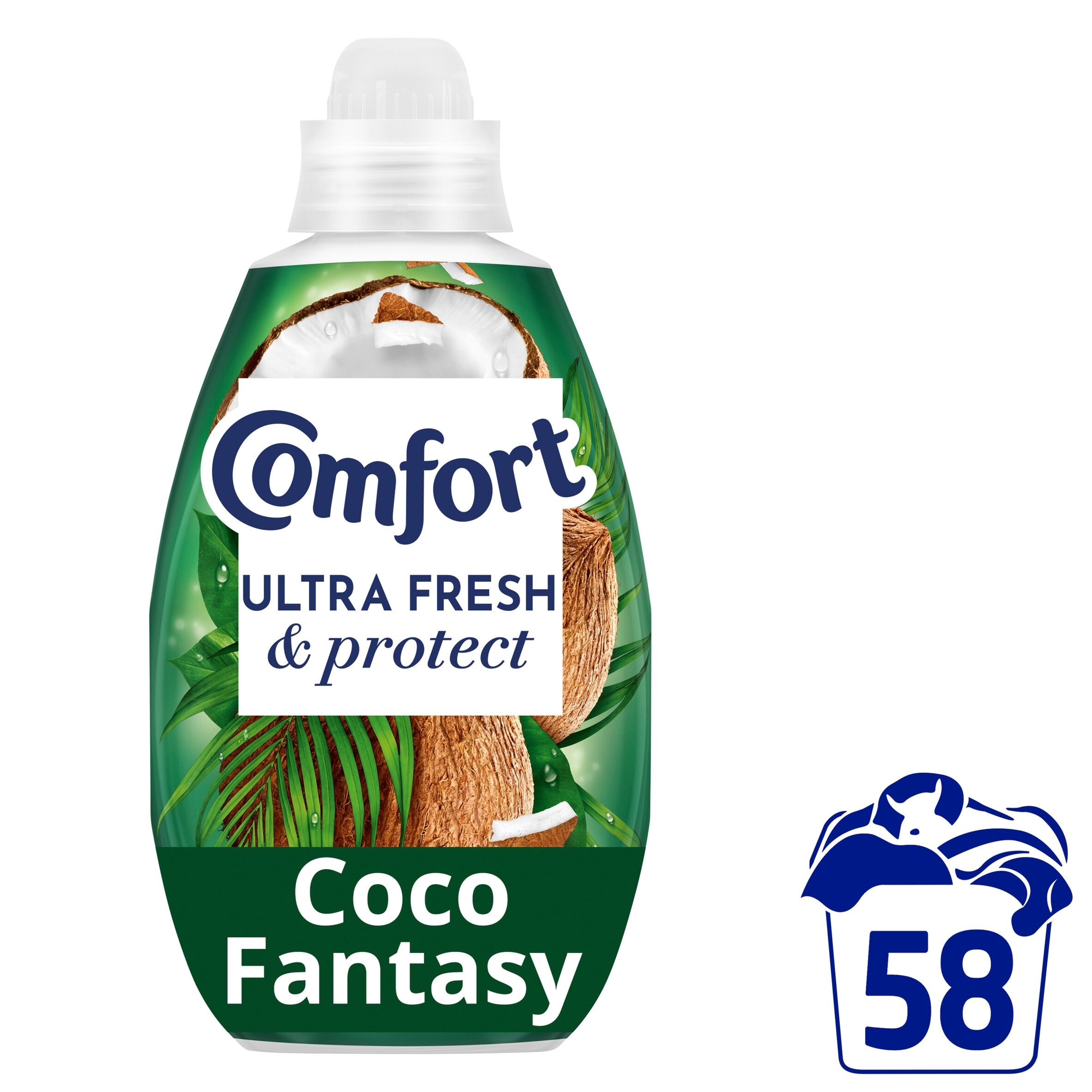 Comfort Ultra Fresh & Protect Fabric Conditioner Coco Fantasy 58 Washes 870ml