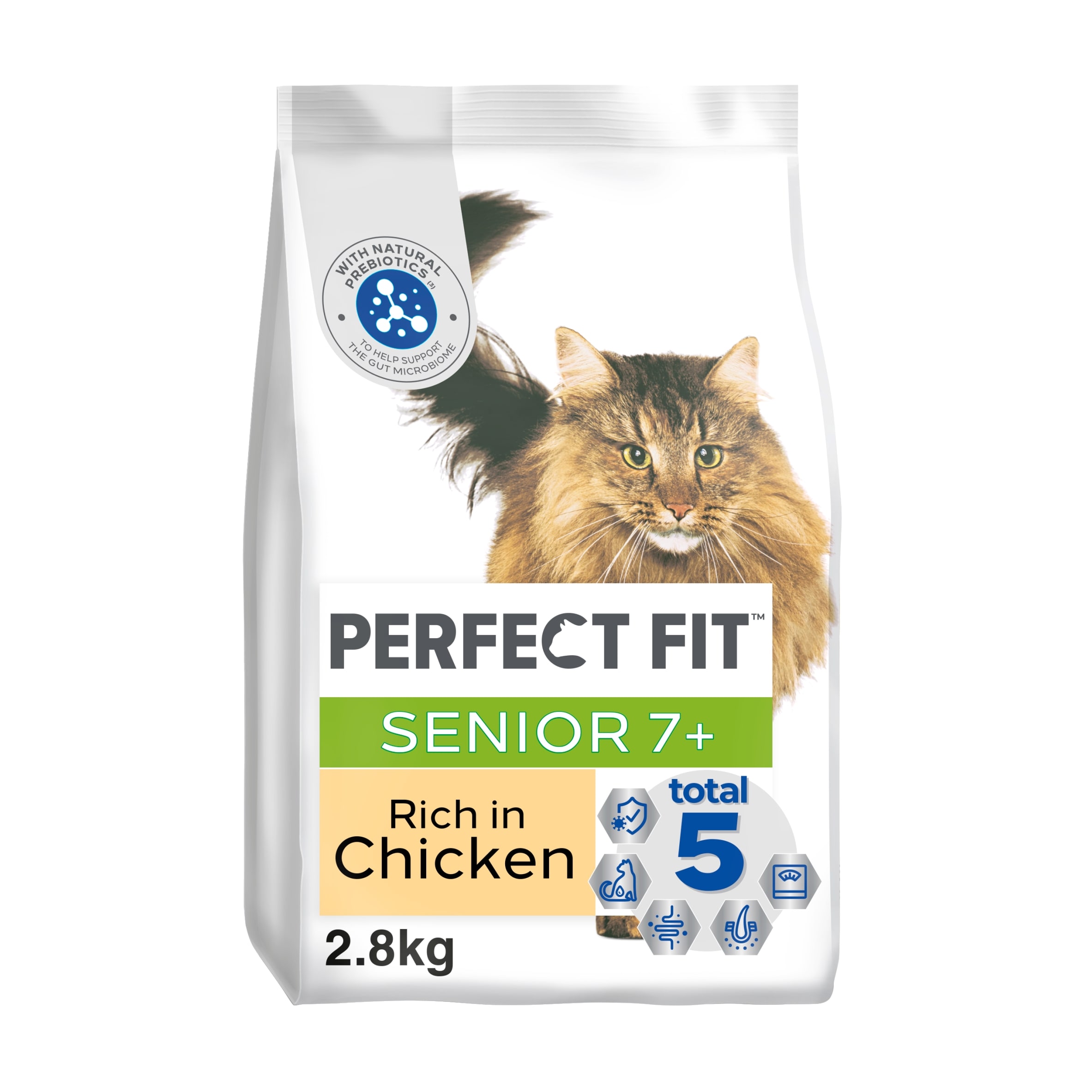 PERFECT FIT Cat Complete Dry Food Senior 7+ Chicken 2.8kg