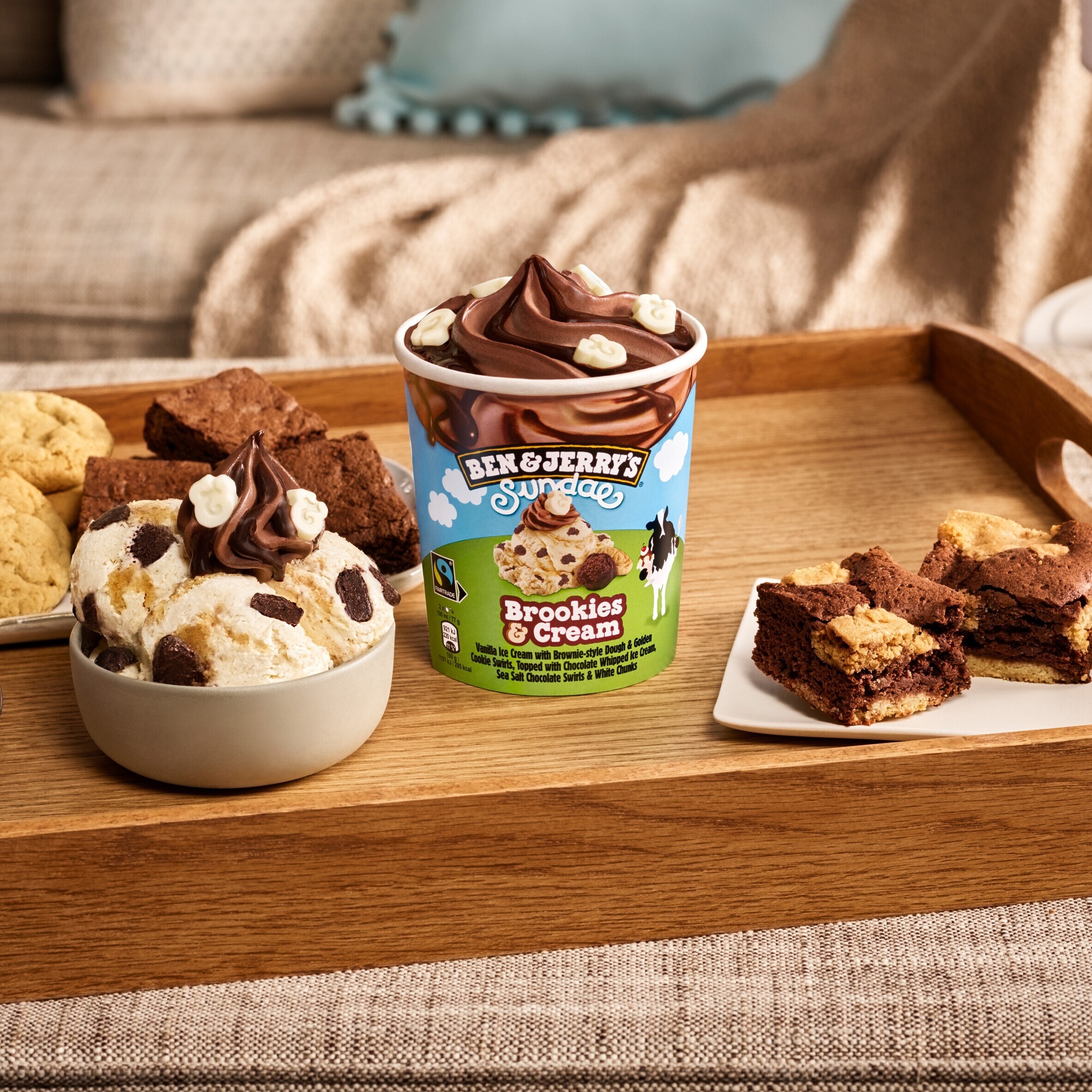 Ben & Jerry's Sundae Brookies & Cream Ice Cream Tub 427ml thumbnail 5