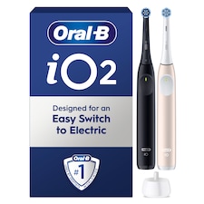Oral-B iO Series 2 Black/Pink Electric Toothbrush Duo - Image 1