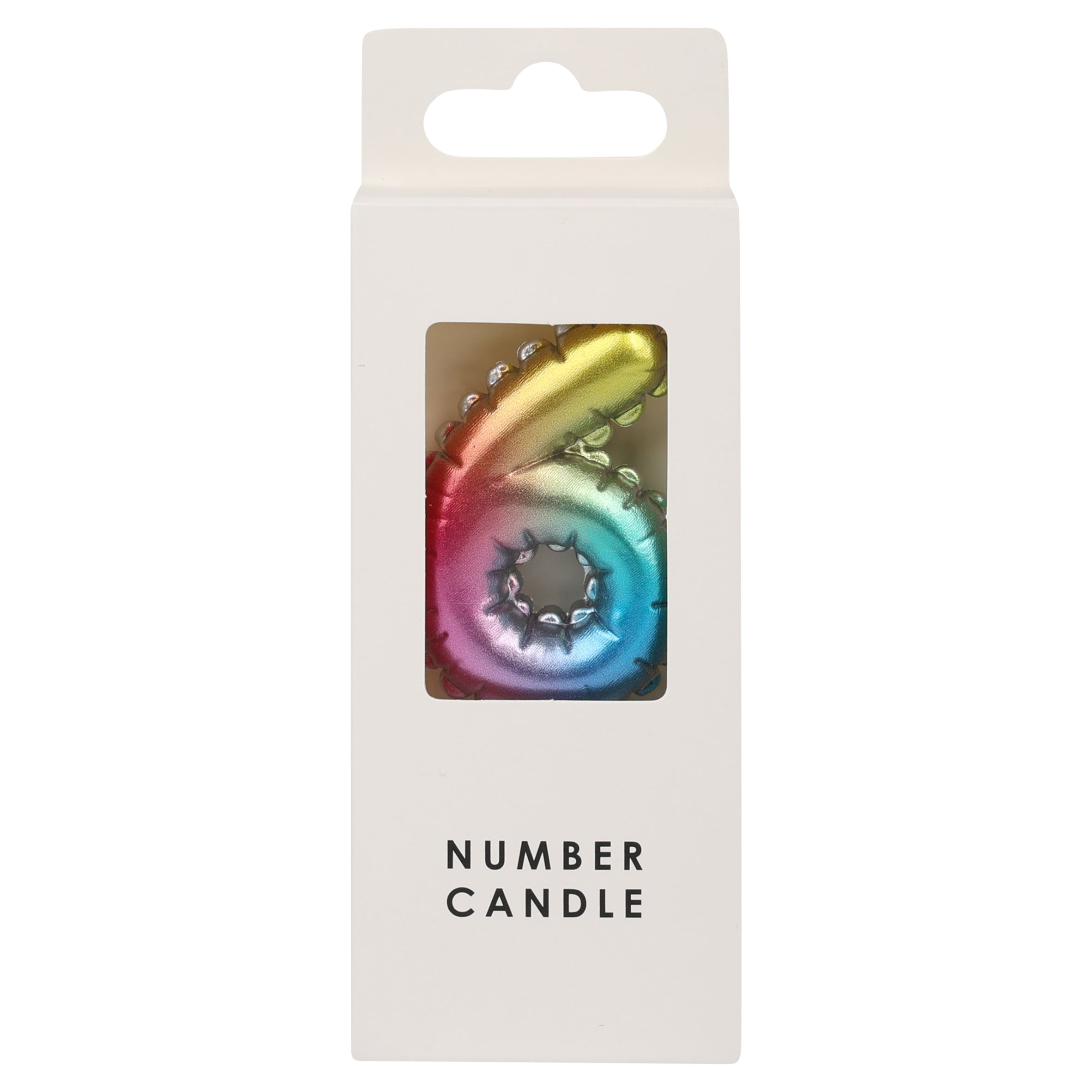 TABLE FUN NUMERICAL CANDLE NO.6 - MULTICOLOUR