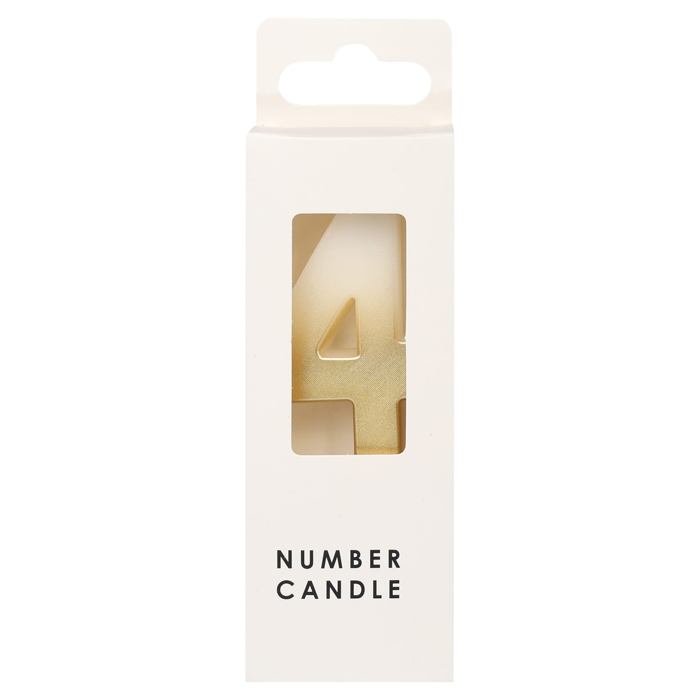 TABLE FUN NUMERICAL CANDLE NO.4 - GOLD