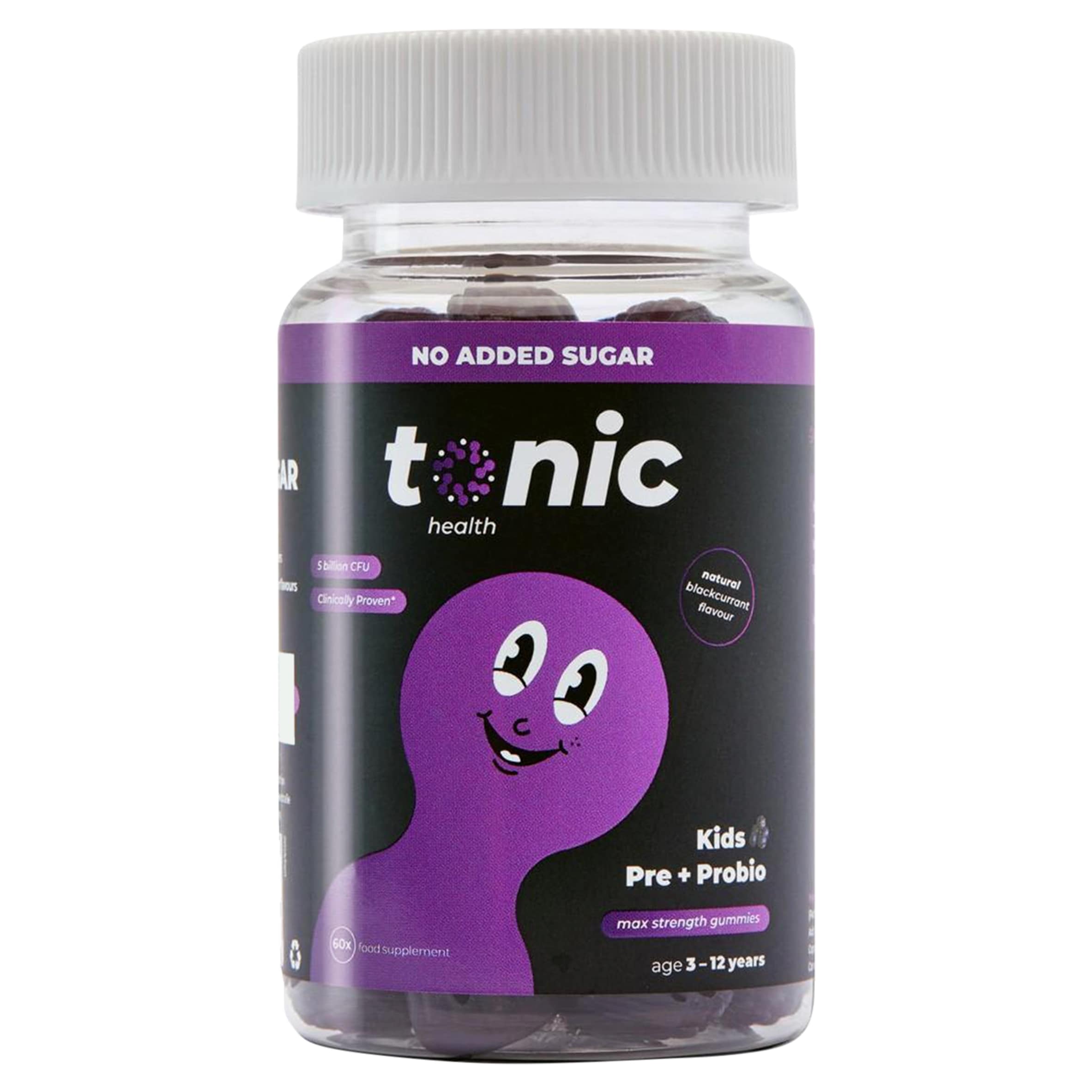 Tonic Health Kids Pre & Probio Blackcurrant Gummies Age 3-12 Years 30 Pack