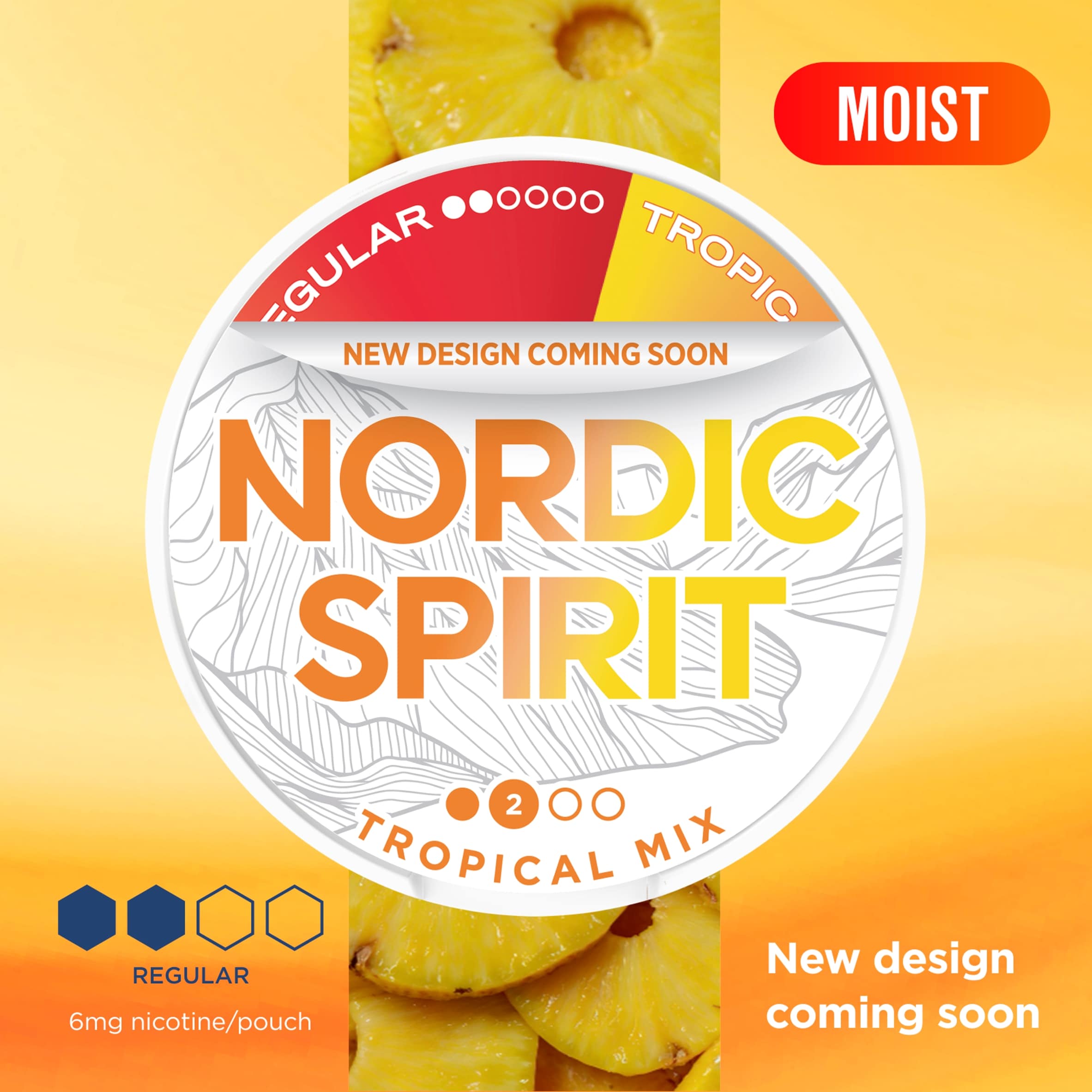 Nordic Spirit Tropical Mix Tobacco Free Nicotine Pouches Regular 20 Pack 6mg 14g thumbnail 2