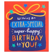 Inkdrops Birthday Card Extra-Special Super-Happy Birthday To You!