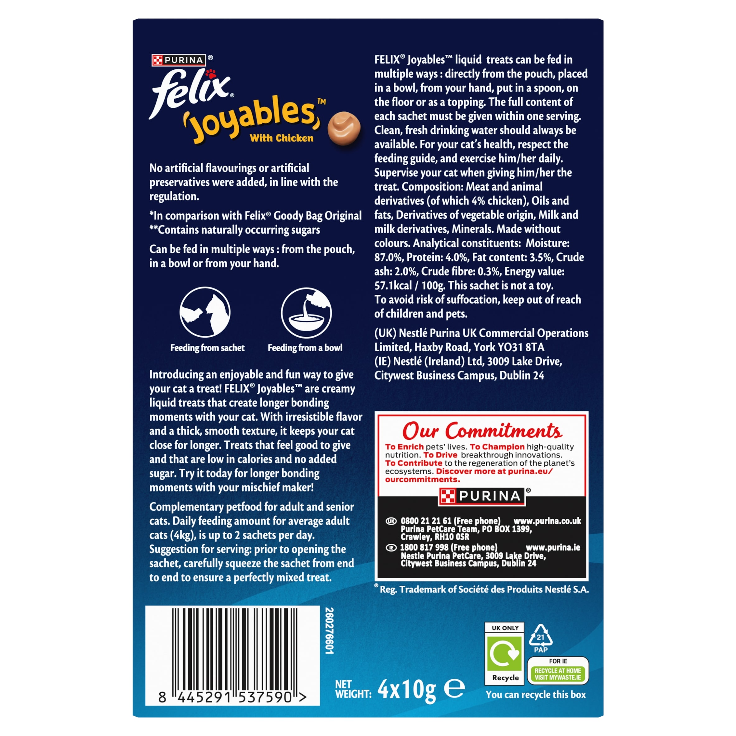 Felix Joyables Chicken Liquid Cat Treat 4x10g thumbnail 2