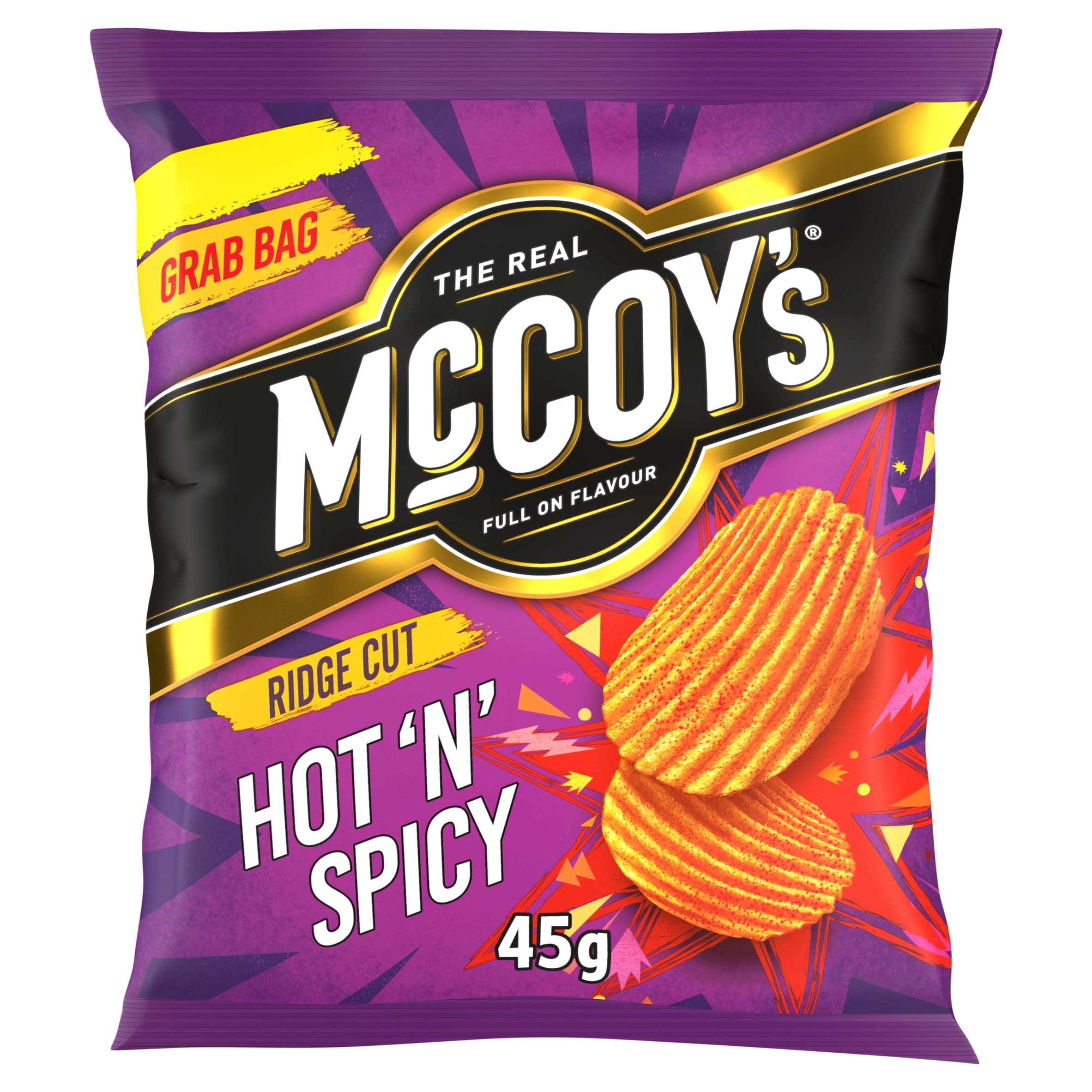 McCoy's Hot'n'Spicy Grab Bag Crisps 45g